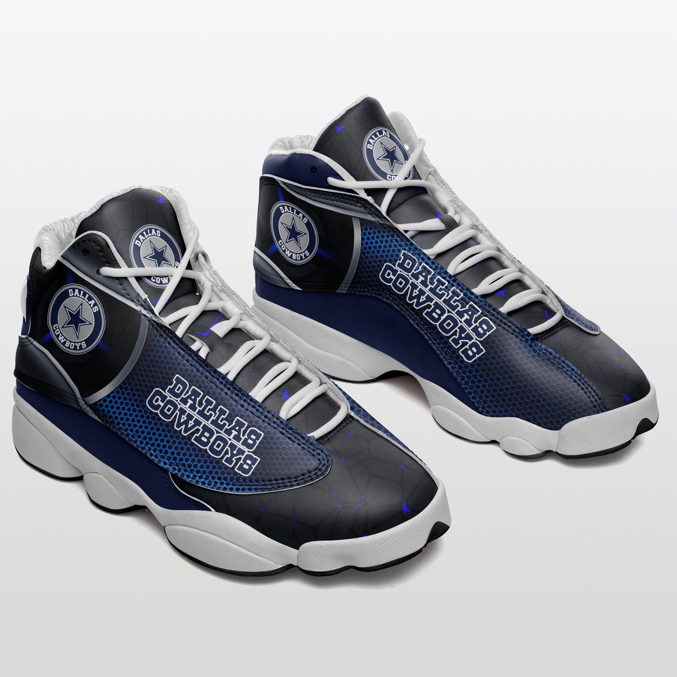 Ideafootwear Dallas Cowboys NFL AJ13 Sneakers Shoes For Men And Women