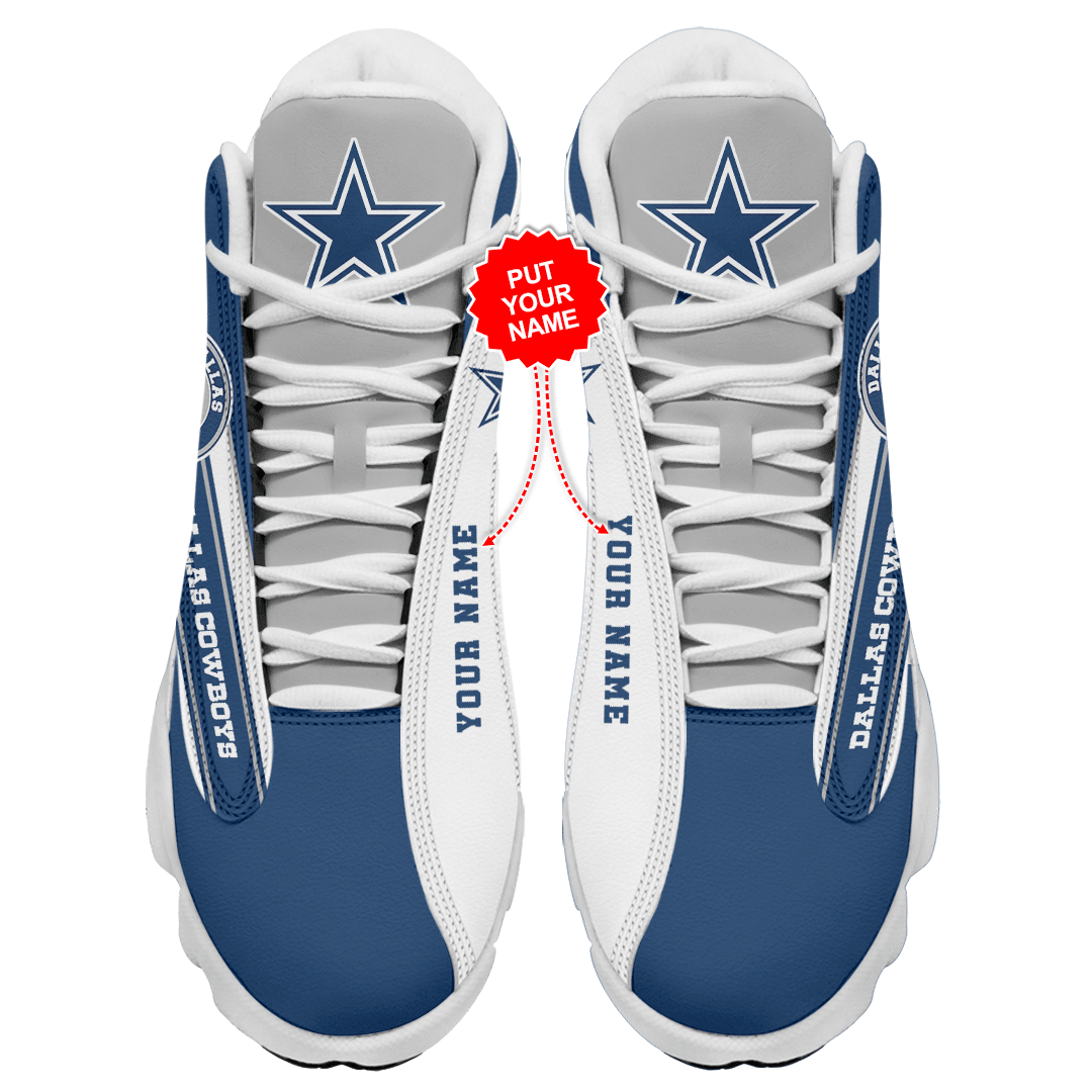 Ideafootwear Dallas Cowboys NFL AJ13 Sneakers Shoes For Men And Women