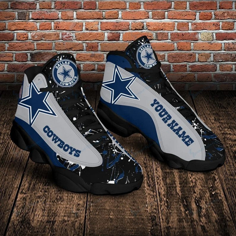 Ideafootwear Dallas Cowboys NFL AJ13 Sneakers Shoes For Men And Women
