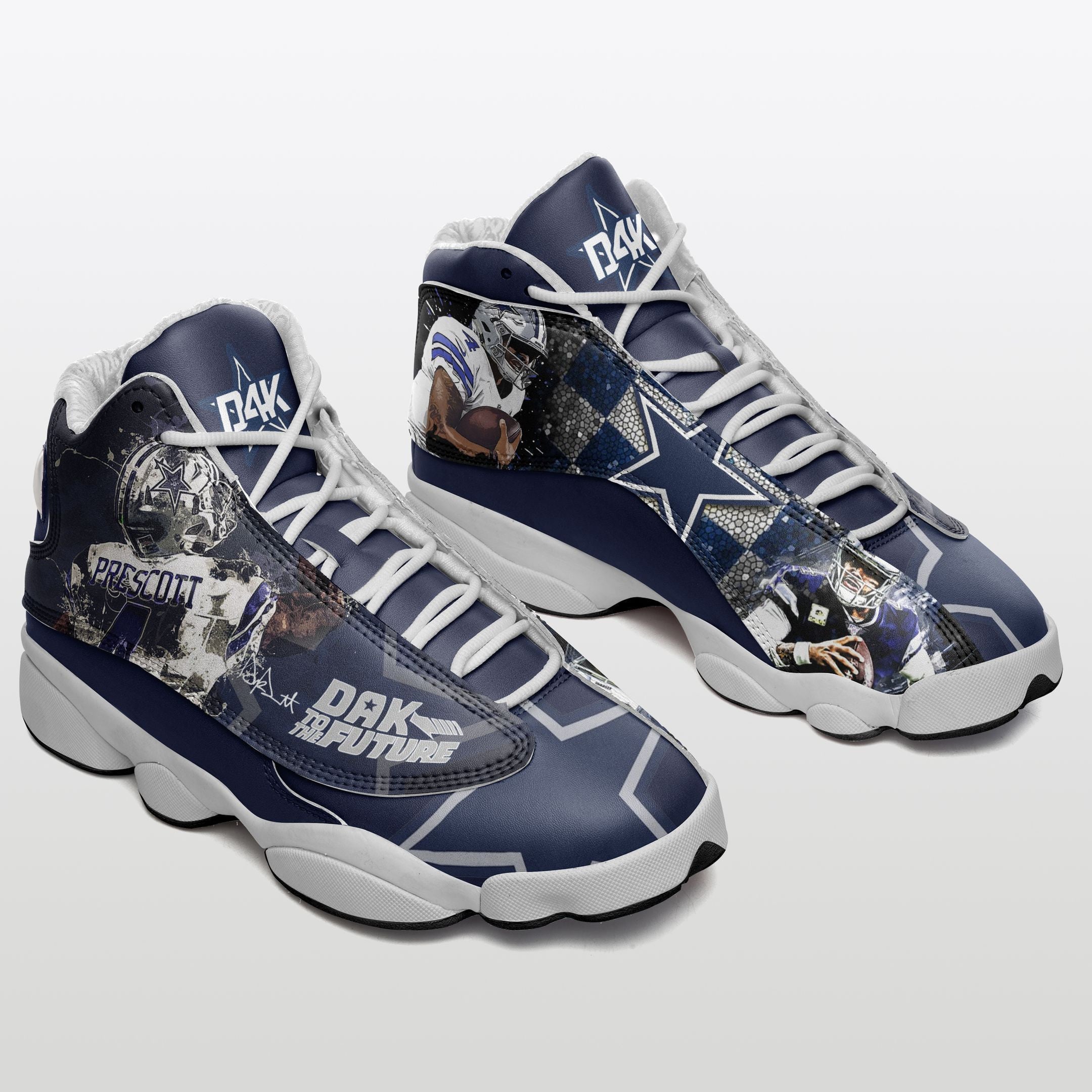 Ideafootwear Dallas Cowboys NFL AJ13 Sneakers Shoes For Men And Women
