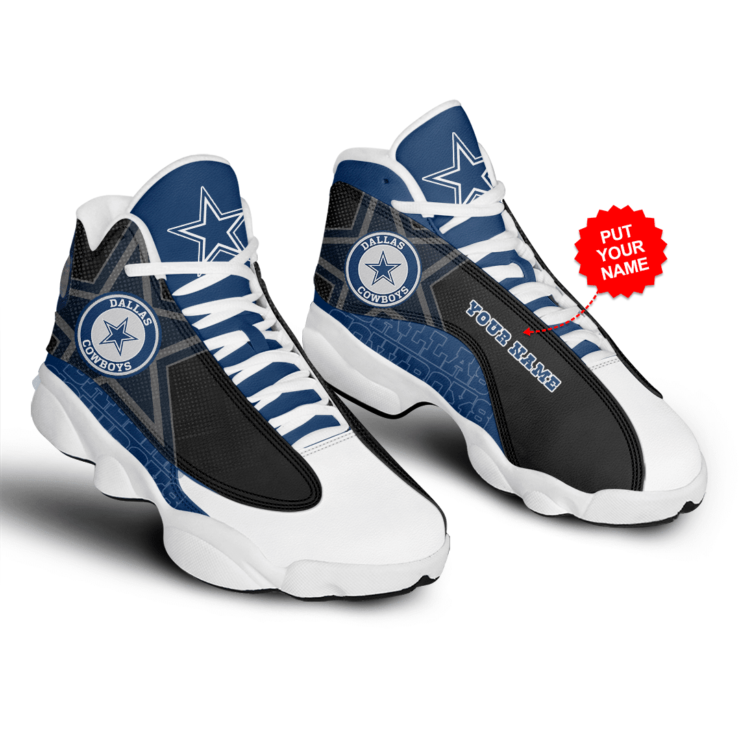 Ideafootwear Dallas Cowboys NFL AJ13 Sneakers Shoes For Men And Women