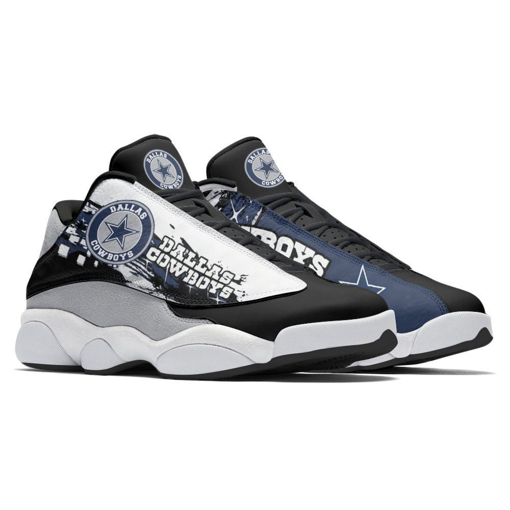 Ideafootwear Dallas Cowboys NFL AJ13 Sneakers Shoes For Men And Women