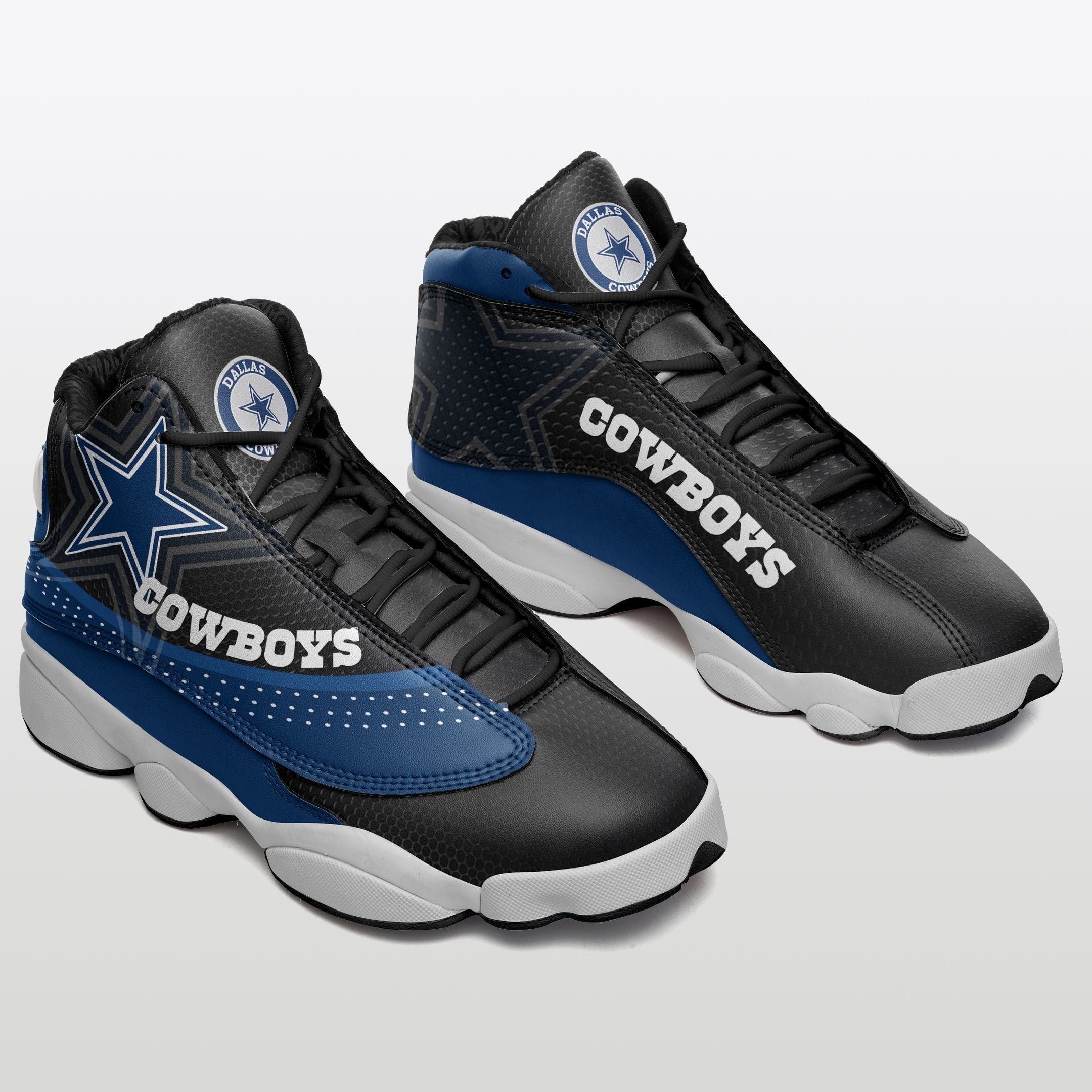 Ideafootwear Dallas Cowboys NFL AJ13 Sneakers Shoes For Men And Women