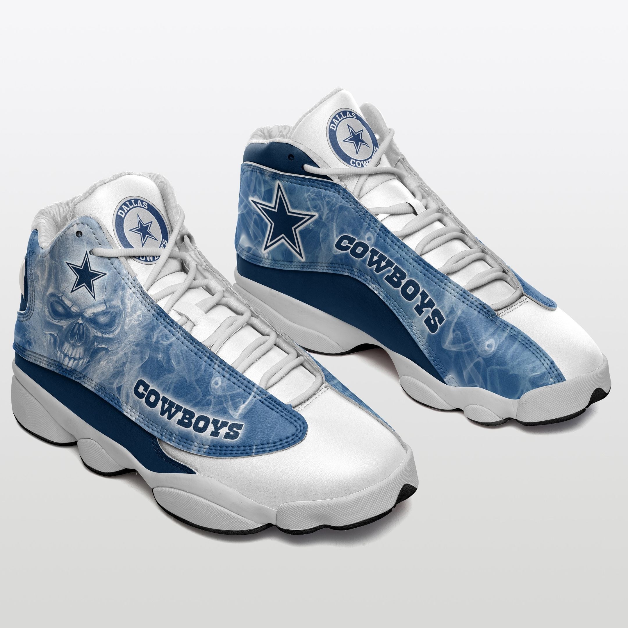 Ideafootwear Dallas Cowboys NFL AJ13 Sneakers Shoes For Men And Women