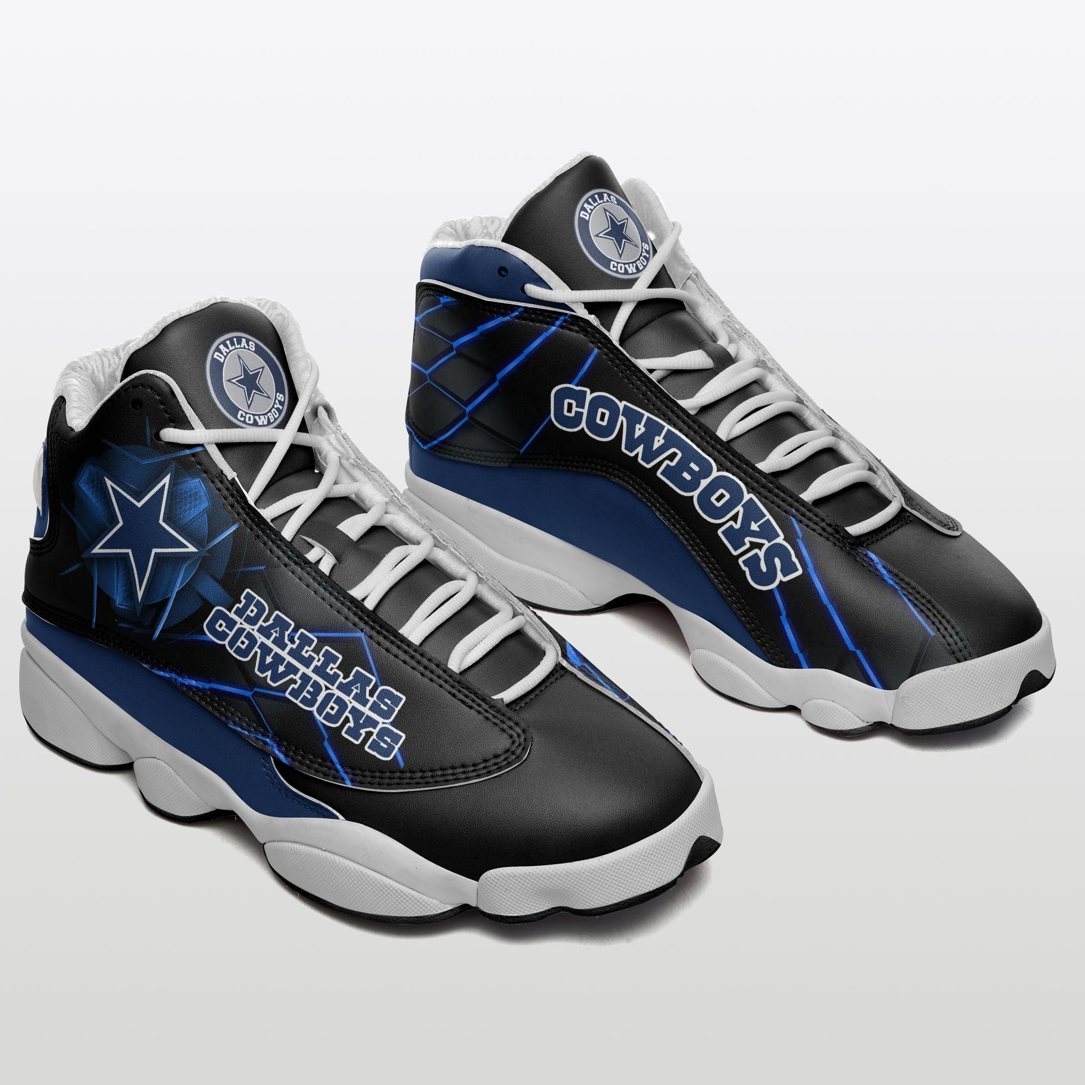 Ideafootwear Dallas Cowboys NFL AJ13 Sneakers Shoes For Men And Women