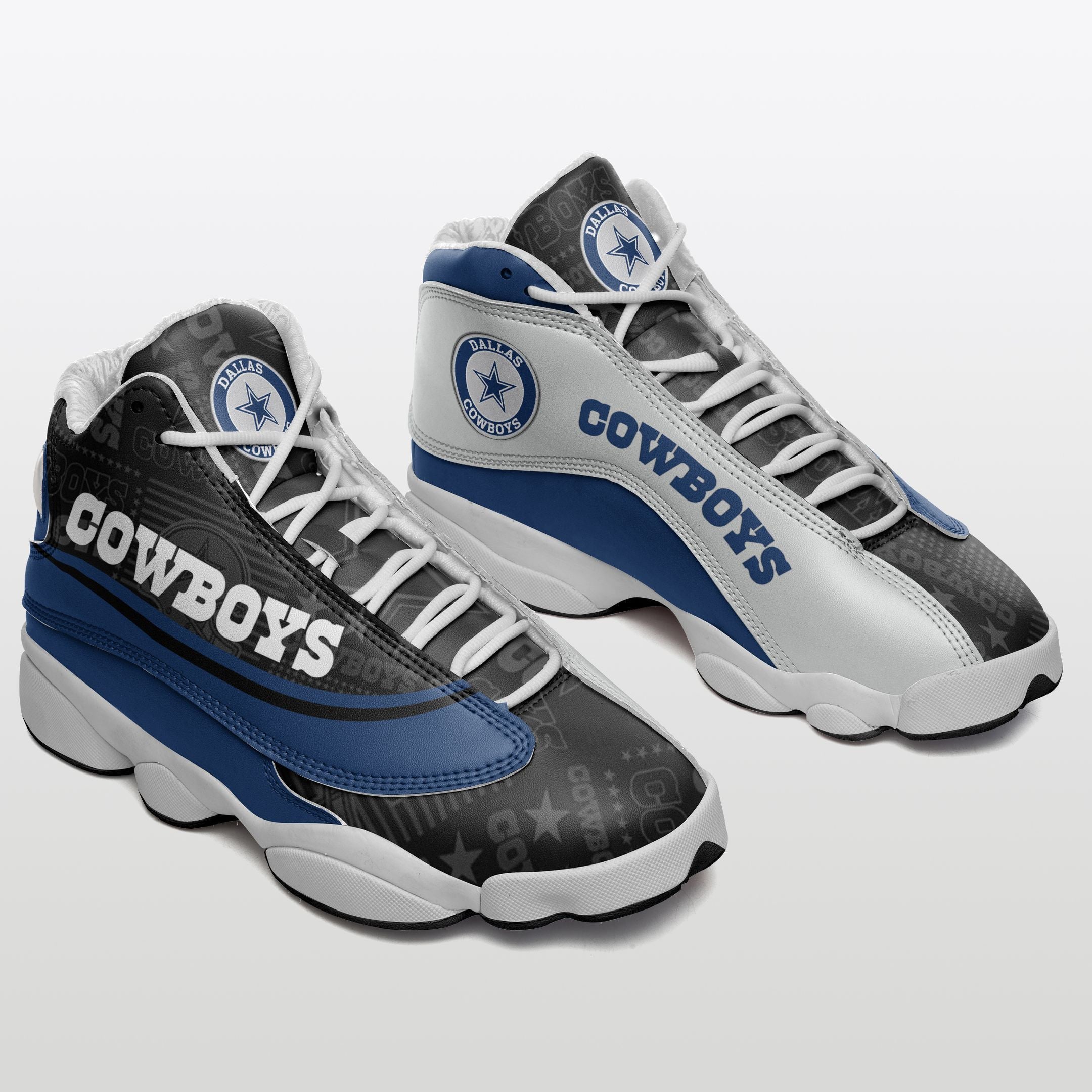 Ideafootwear Dallas Cowboys NFL AJ13 Sneakers Shoes For Men And Women