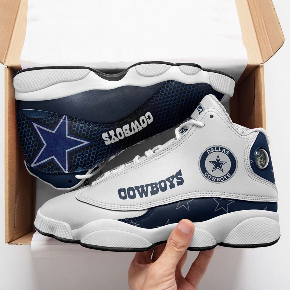 Ideafootwear Dallas Cowboys NFL AJ13 Sneakers Shoes For Men And Women
