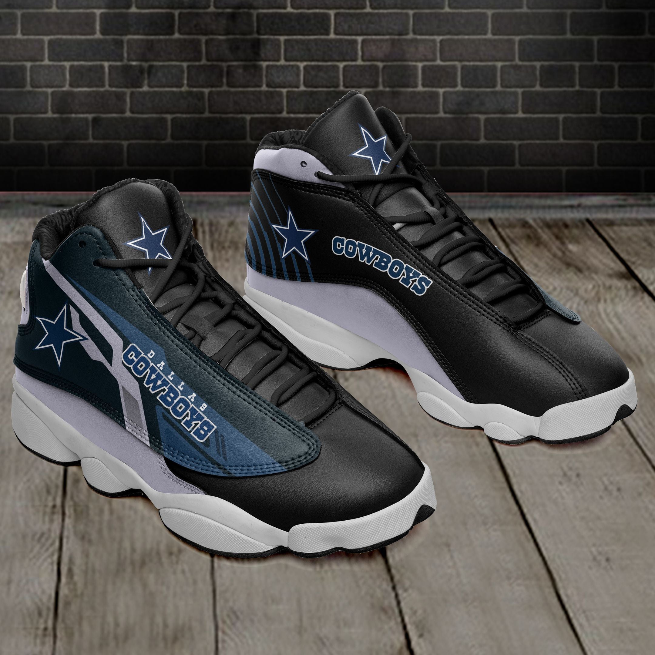 Ideafootwear Dallas Cowboys NFL AJ13 Sneakers Shoes For Men And Women
