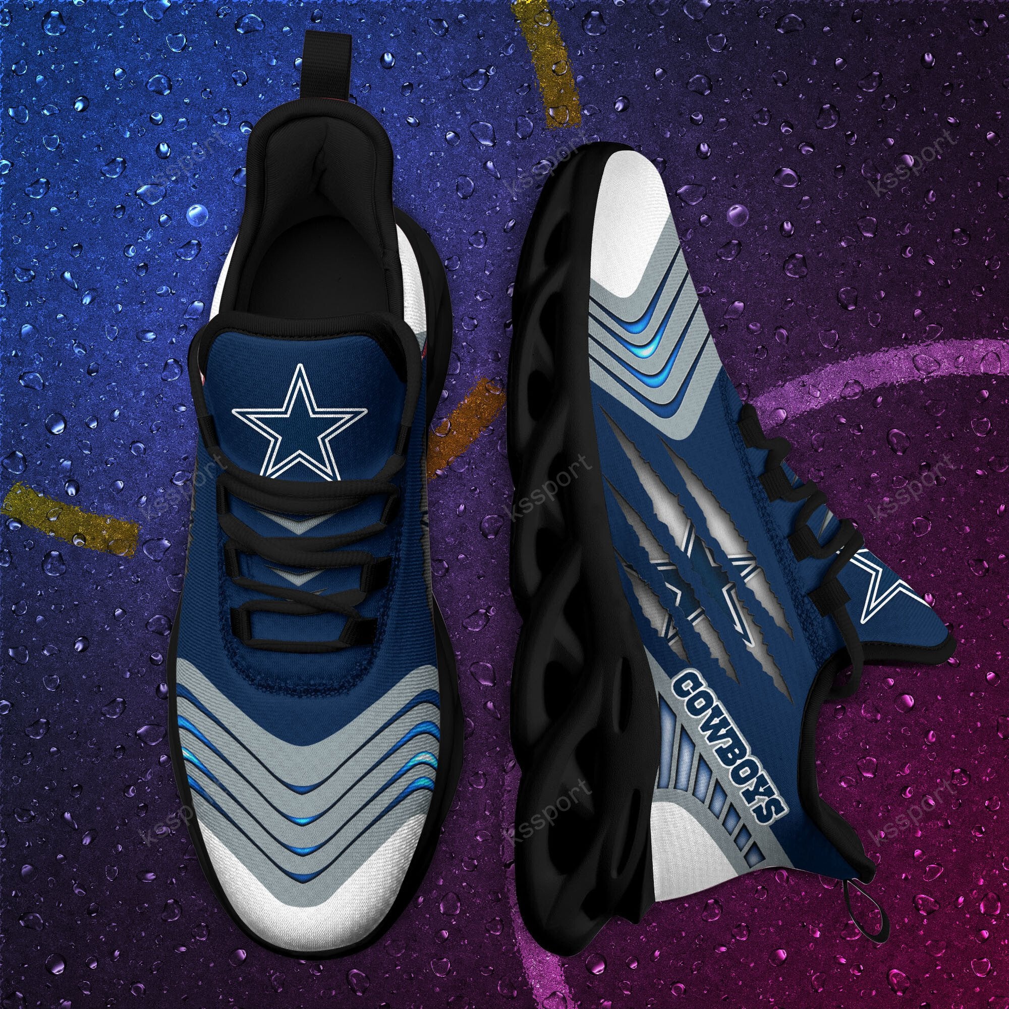 Ideafootwear Dallas Cowboys NFL Max Soul Shoes Sneakers For Men And Women