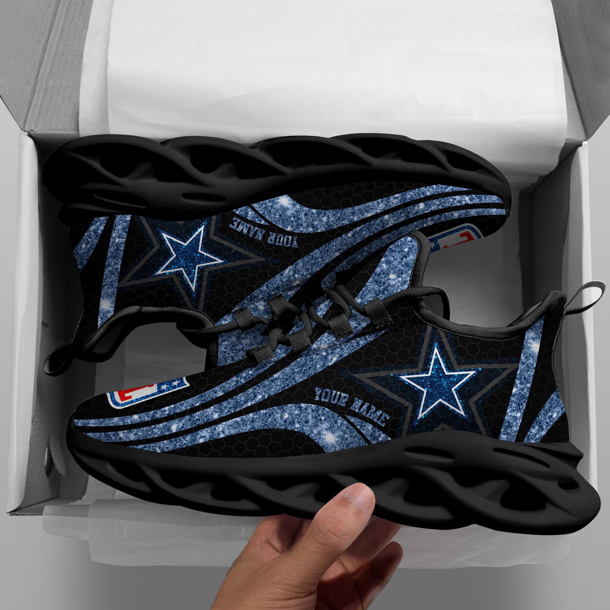 Ideafootwear Dallas Cowboys NFL Max Soul Shoes Sneakers For Men And Women