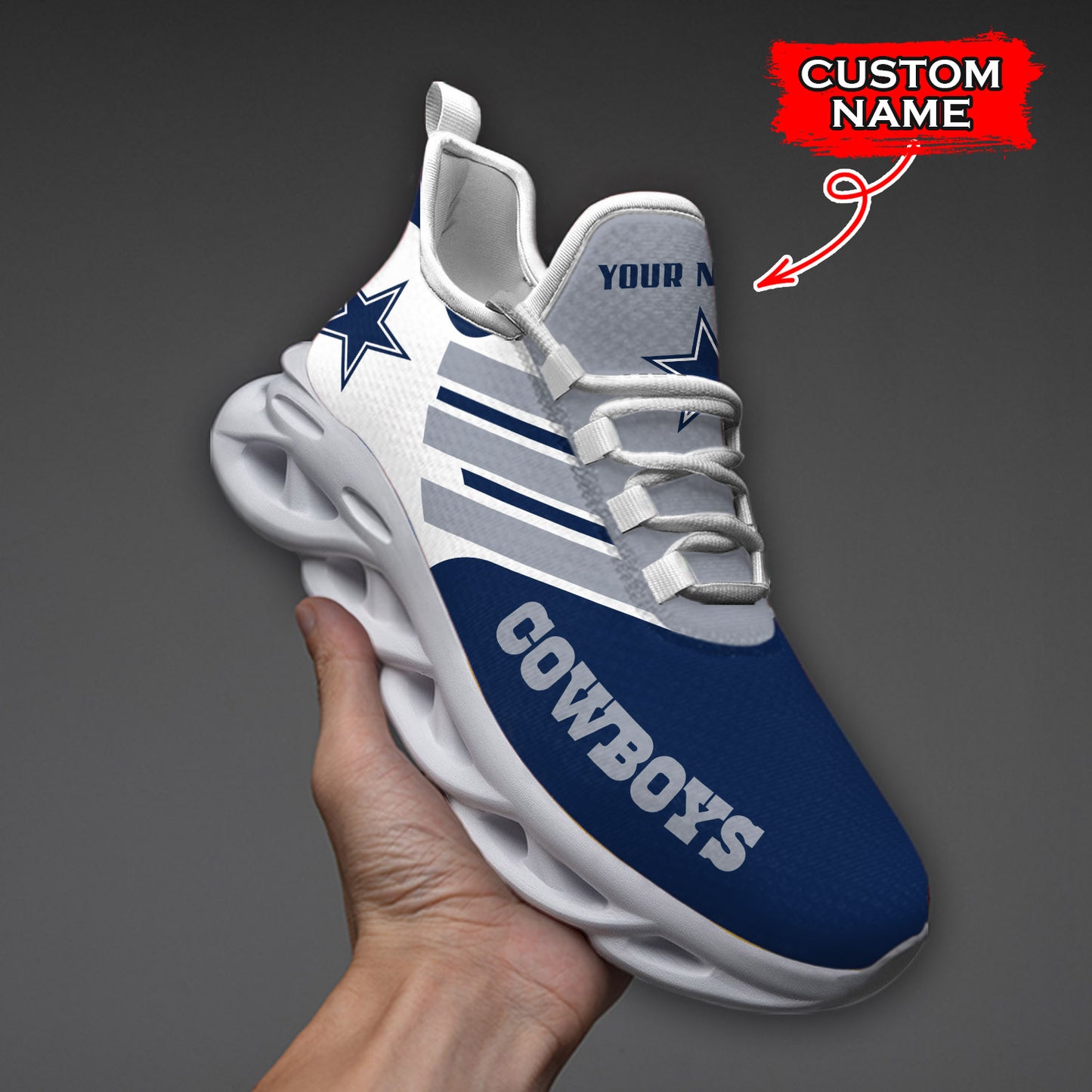 Ideafootwear Dallas Cowboys NFL Max Soul Shoes Sneakers For Men And Women