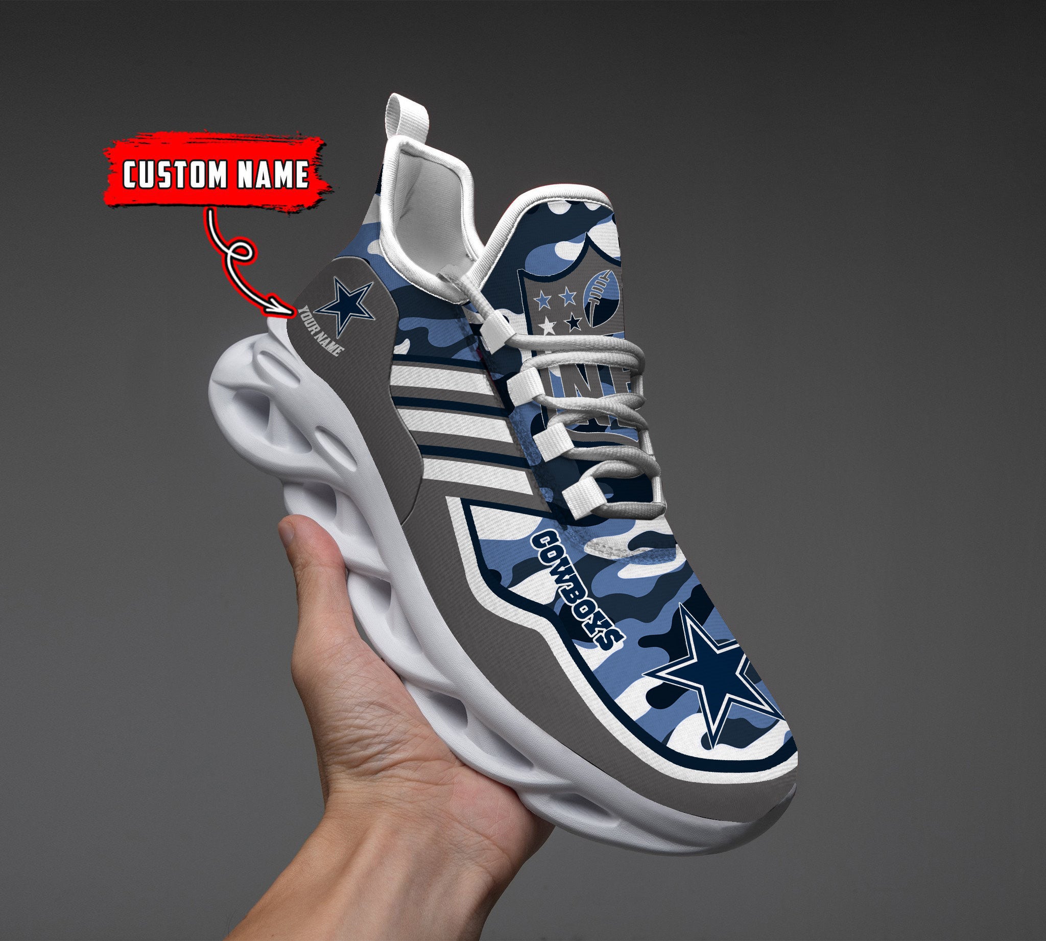 Ideafootwear Dallas Cowboys NFL Max Soul Shoes Sneakers For Men And Women