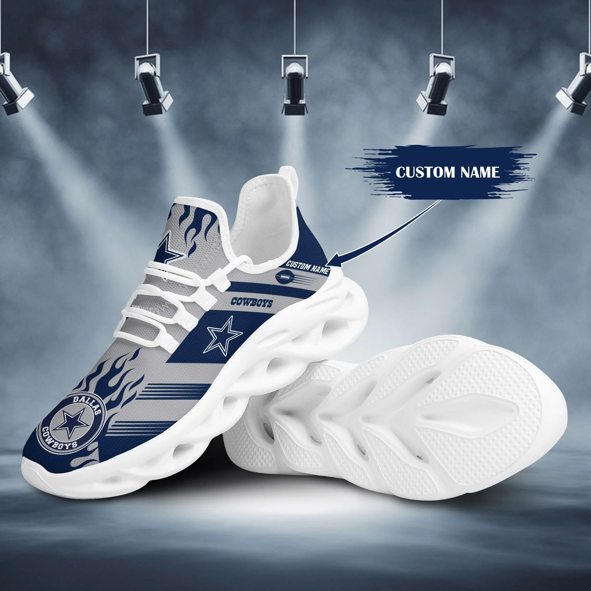Ideafootwear Dallas Cowboys NFL Max Soul Shoes Sneakers For Men And Women