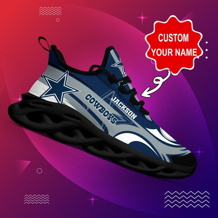 Ideafootwear Dallas Cowboys NFL Max Soul Shoes Sneakers For Men And Women