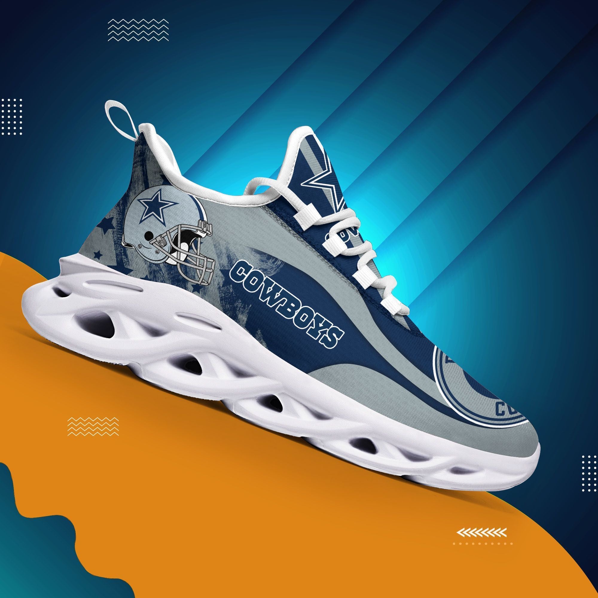 Ideafootwear Dallas Cowboys NFL Max Soul Shoes Sneakers For Men And Women
