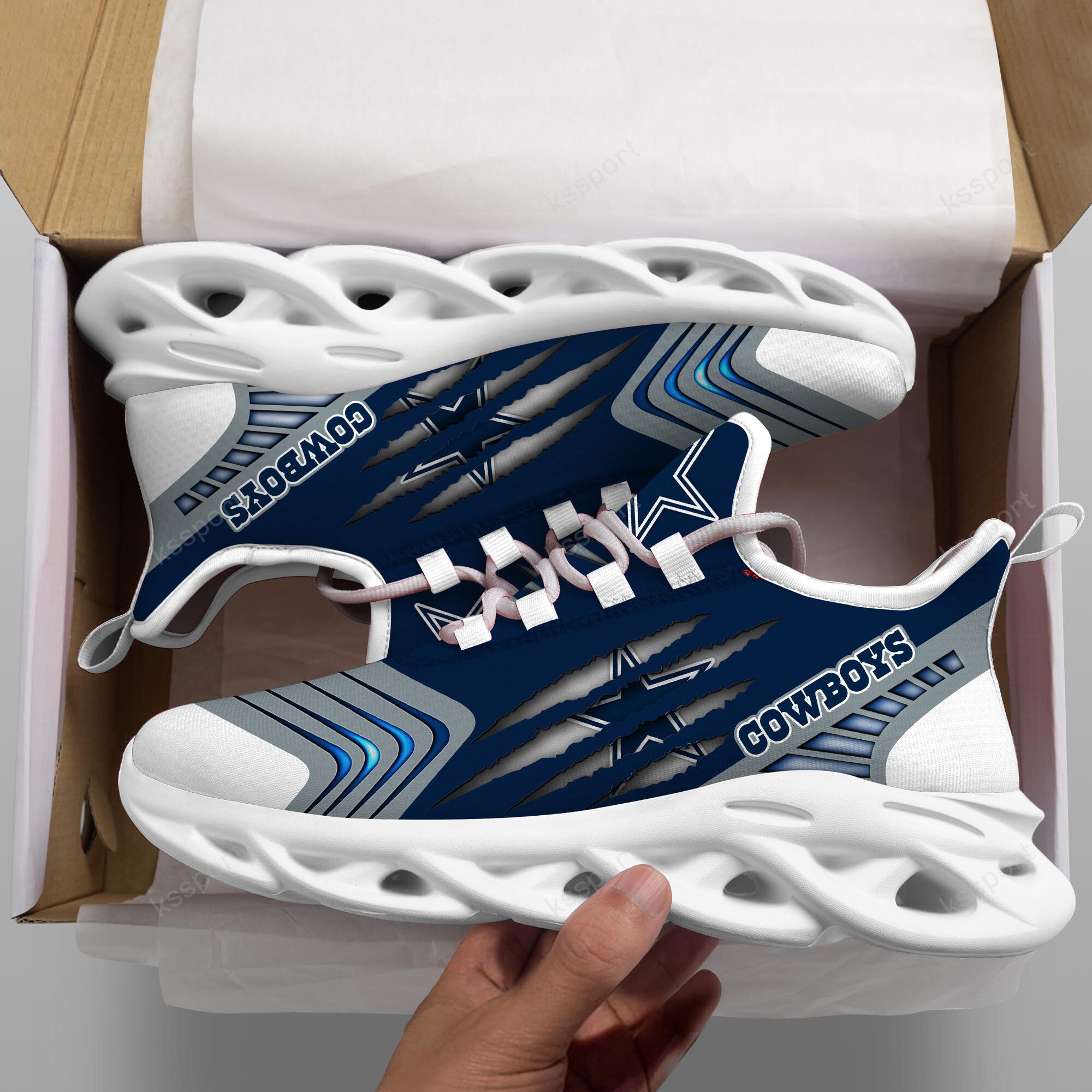 Ideafootwear Dallas Cowboys NFL Max Soul Shoes Sneakers For Men And Women