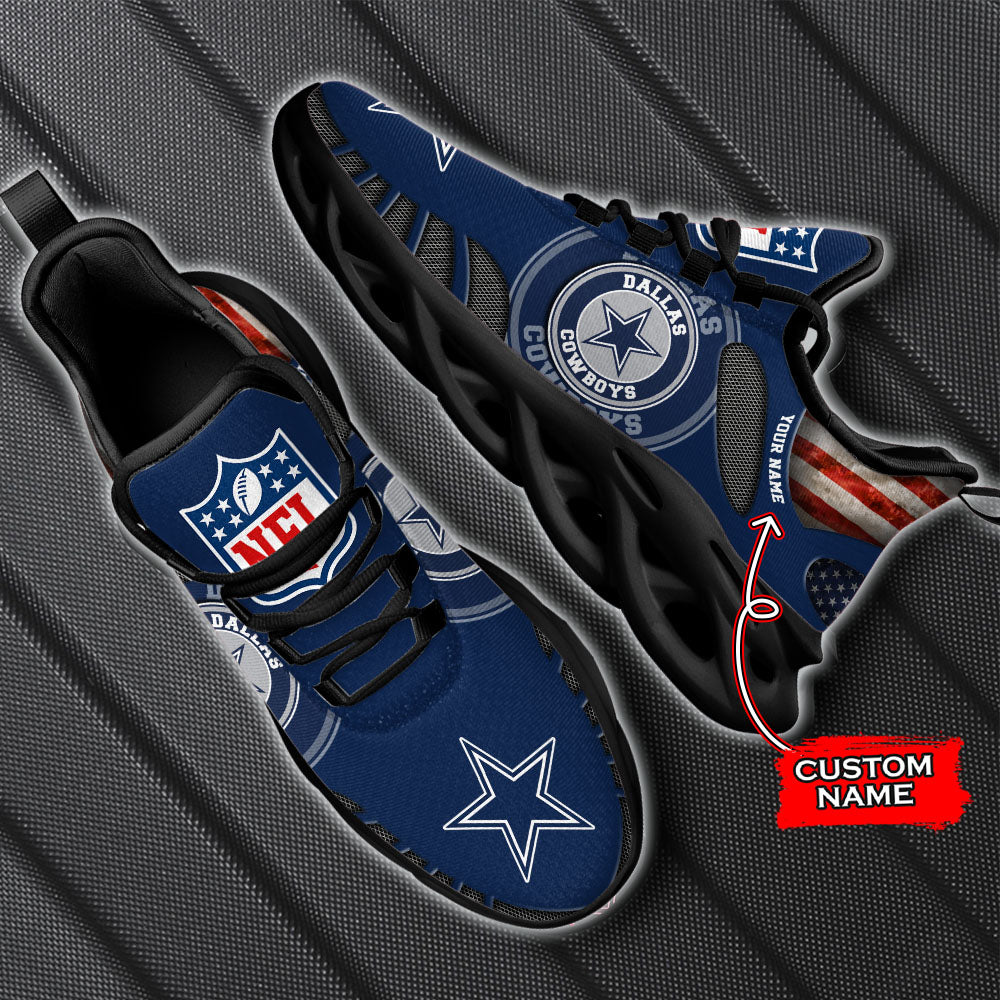 Ideafootwear Dallas Cowboys NFL Max Soul Shoes Sneakers For Men And Women