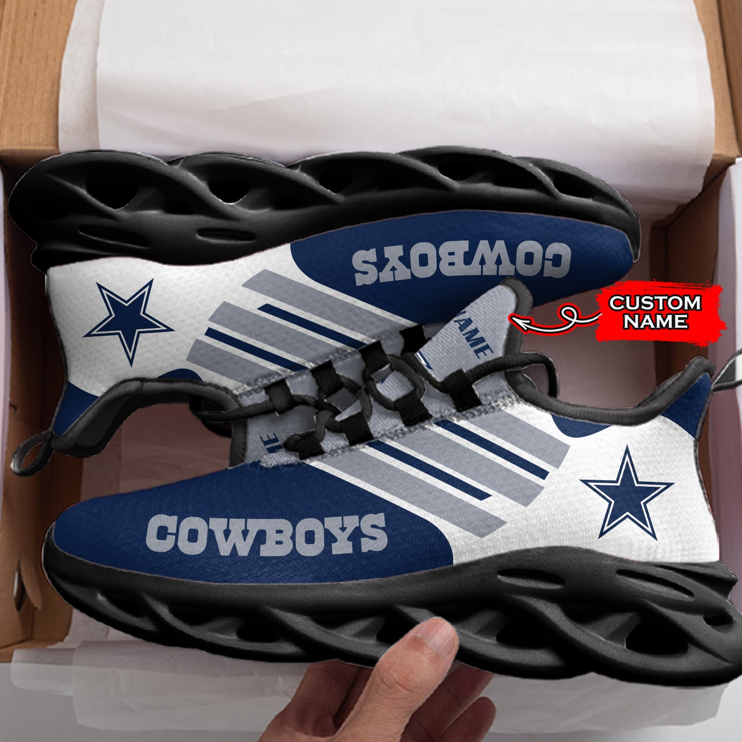 Ideafootwear Dallas Cowboys NFL Max Soul Shoes Sneakers For Men And Women