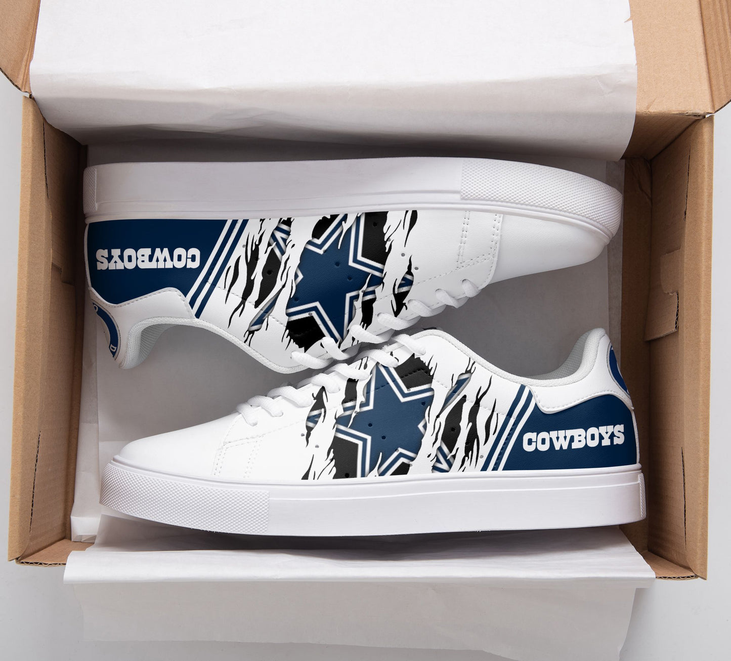 Ideafootwear Dallas Cowboys Skate Stan Shoes Sneakes For Men And Women