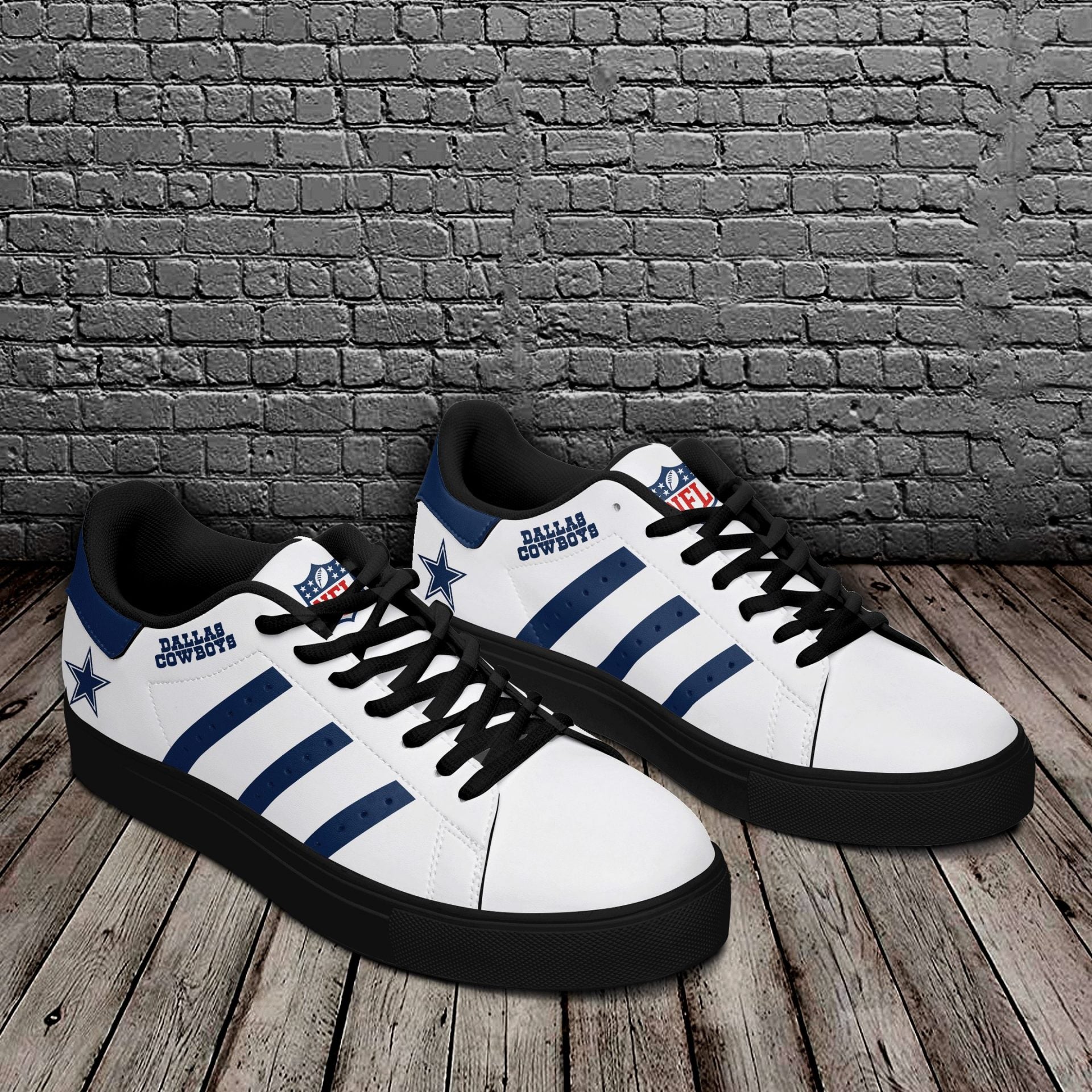 Ideafootwear Dallas Cowboys Skate Stan Shoes Sneakes For Men And Women