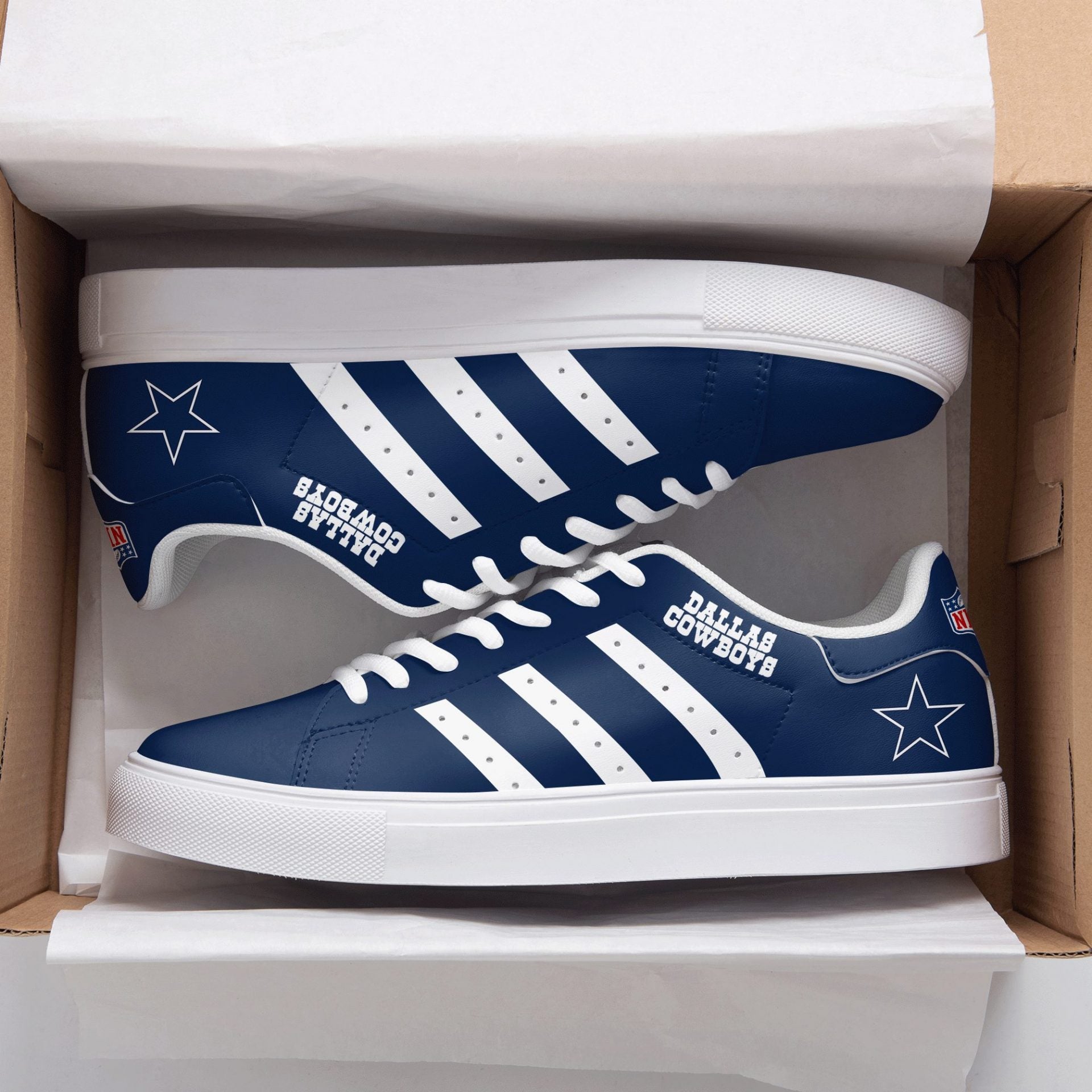 Ideafootwear Dallas Cowboys Skate Stan Shoes Sneakes For Men And Women