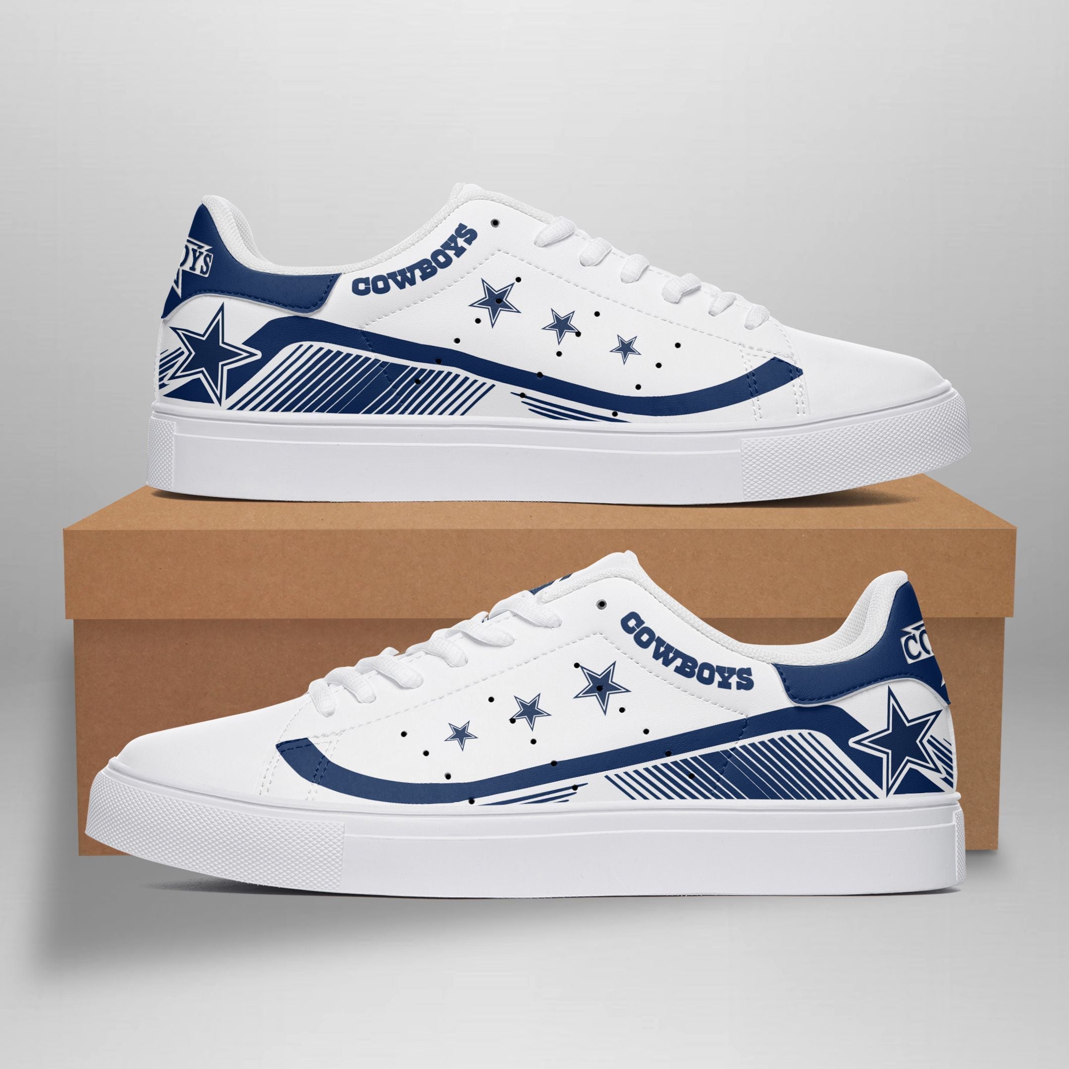Ideafootwear Dallas Cowboys Skate Stan Shoes Sneakes For Men And Women