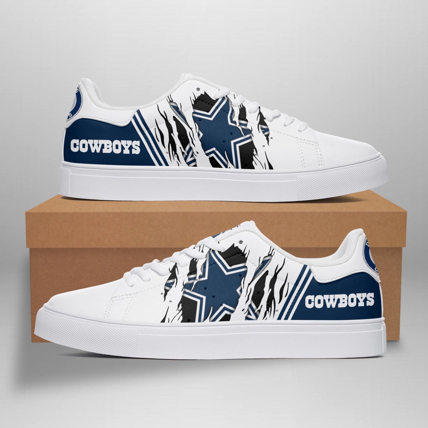 Ideafootwear Dallas Cowboys Skate Stan Shoes Sneakes For Men And Women