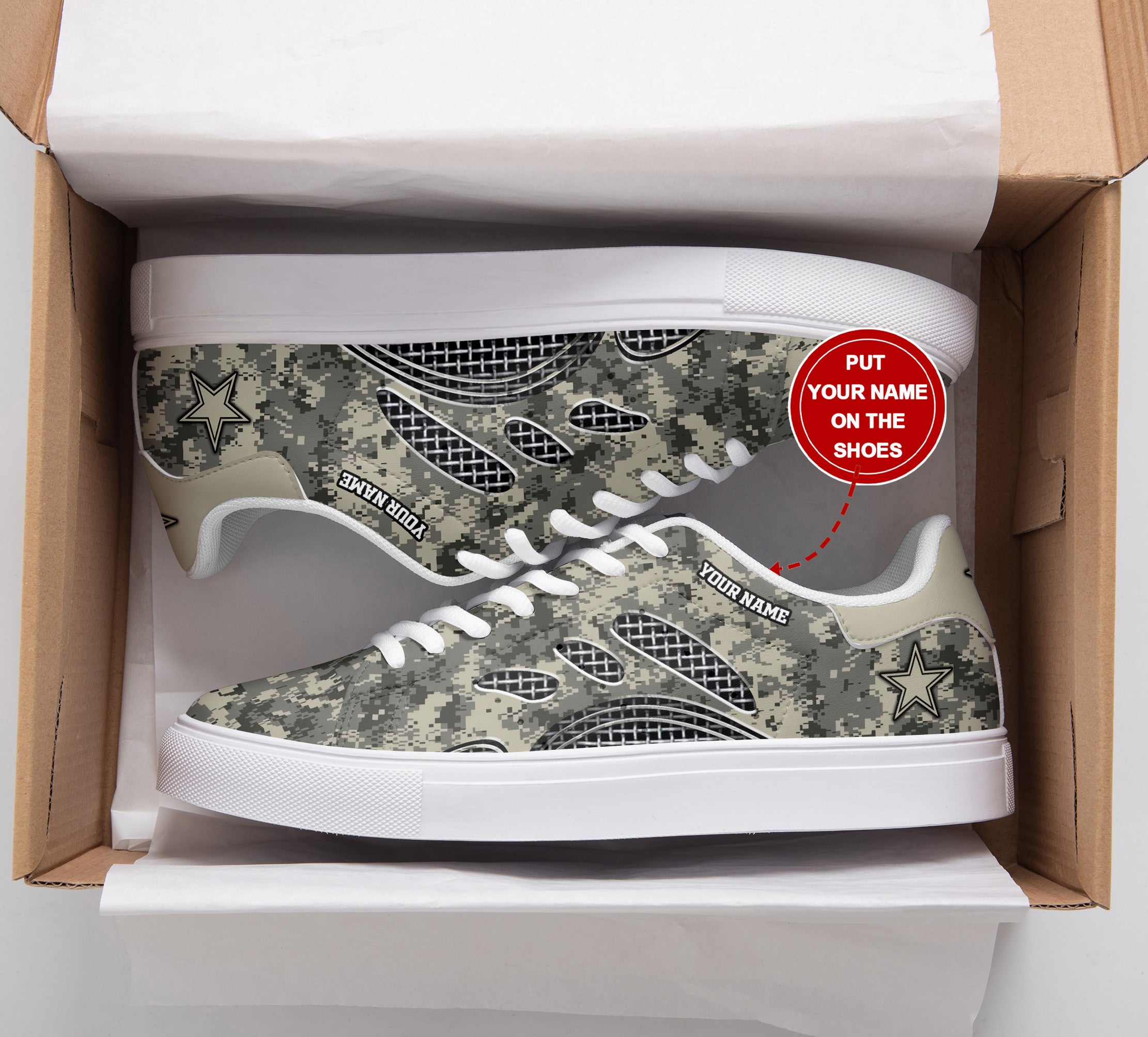 Ideafootwear Dallas Cowboys Skate Stan Shoes Sneakes For Men And Women