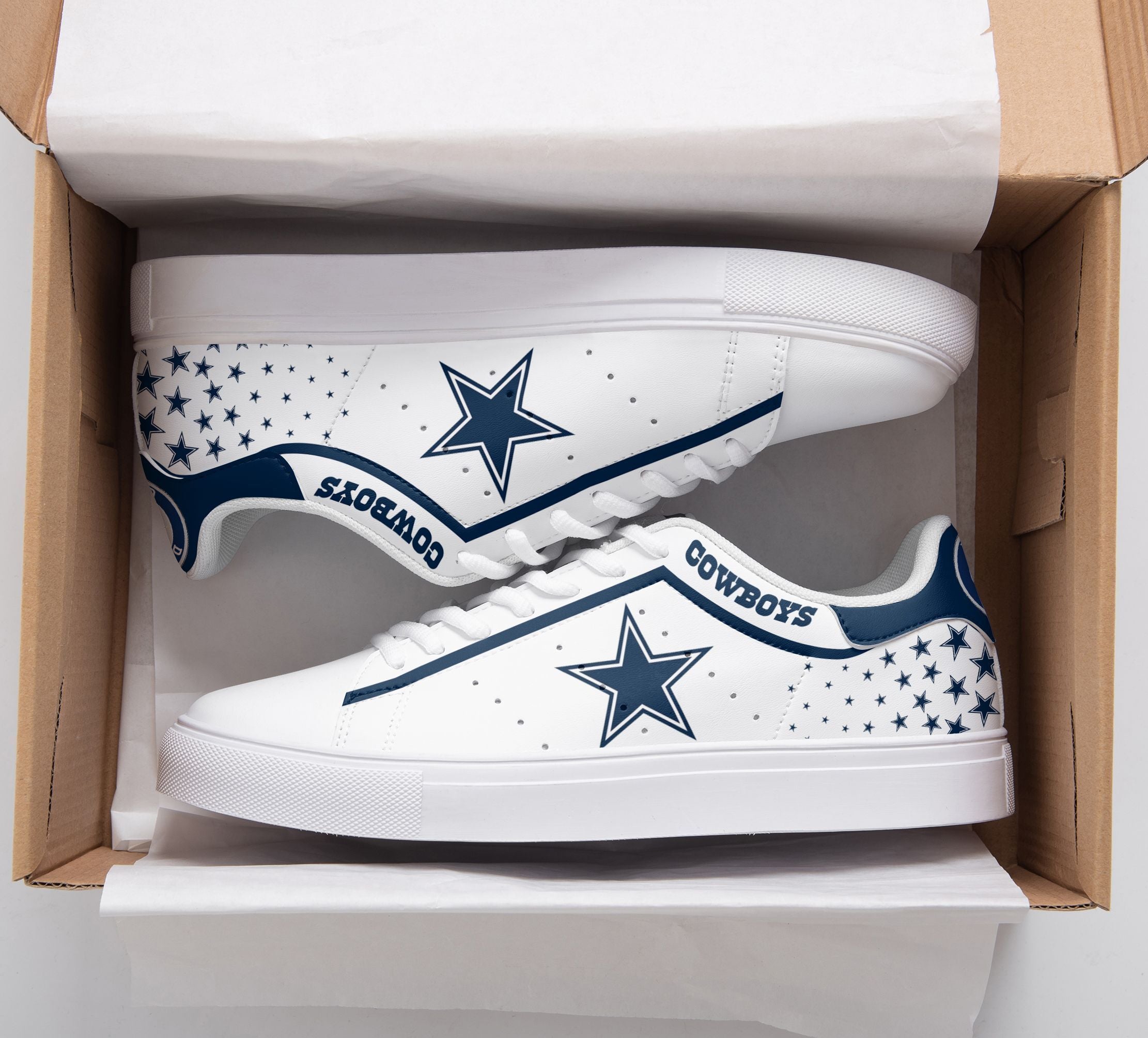 Ideafootwear Dallas Cowboys Skate Stan Shoes Sneakes For Men And Women