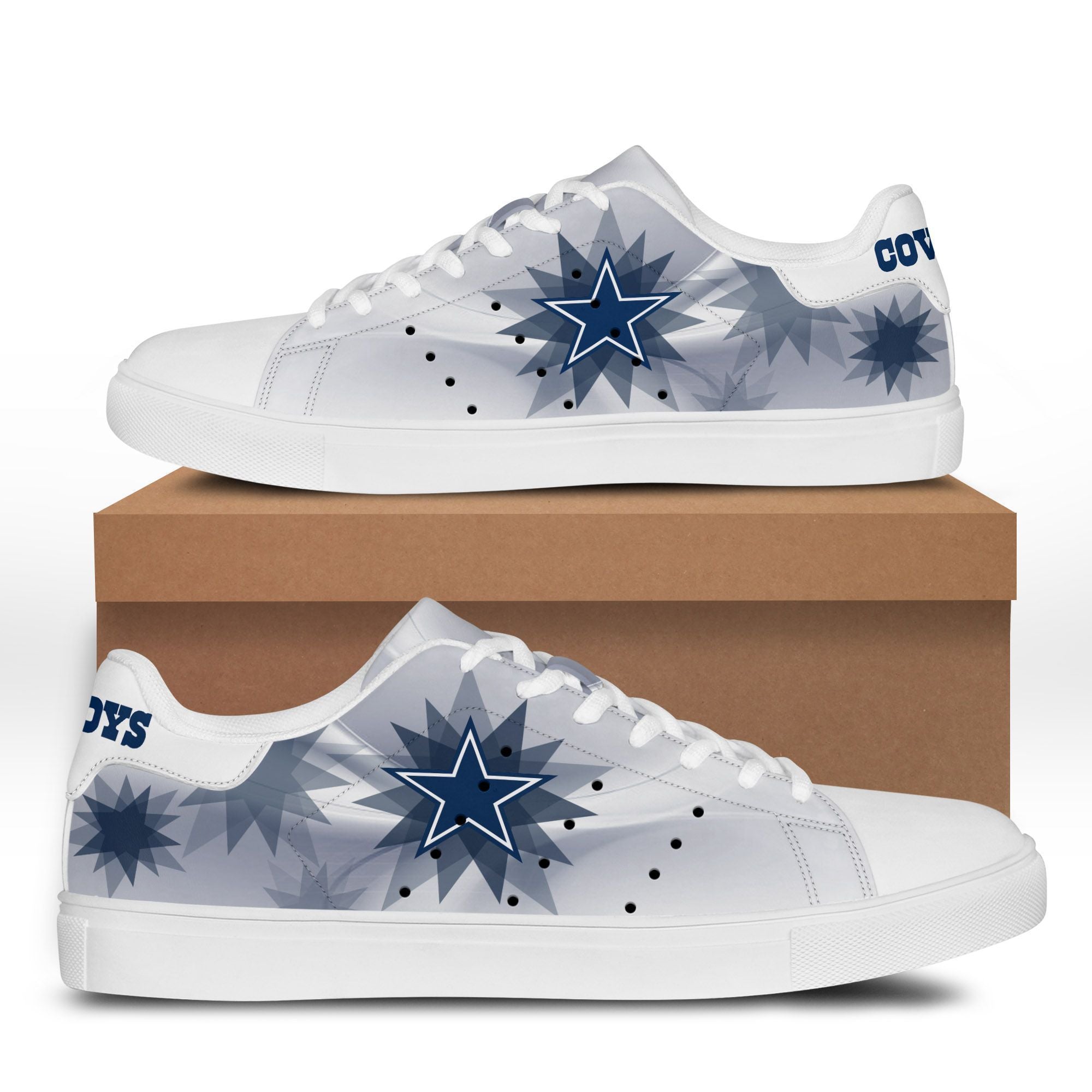 Ideafootwear Dallas Cowboys Skate Stan Shoes Sneakes For Men And Women