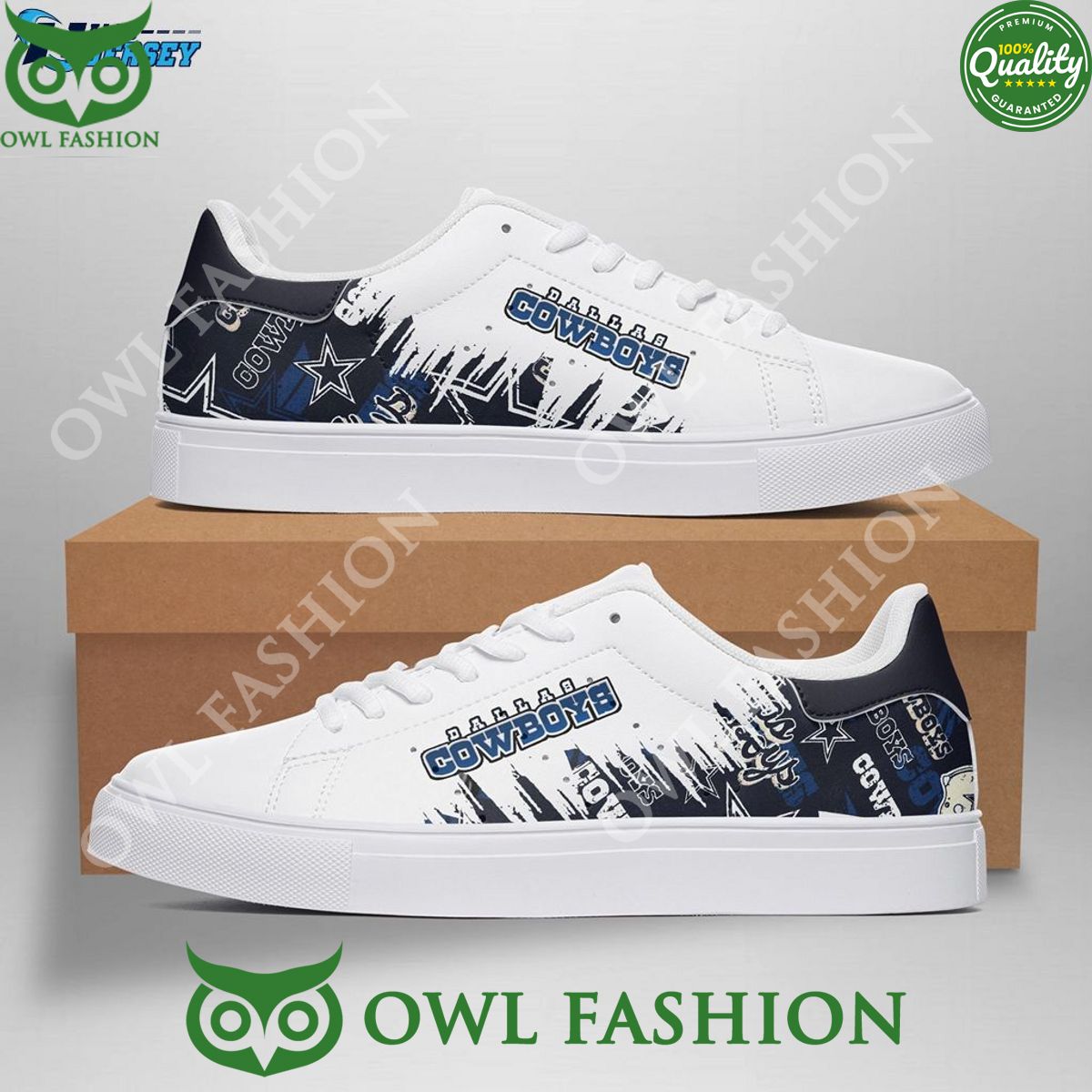 Ideafootwear Dallas Cowboys Skate Stan Shoes Sneakes For Men And Women