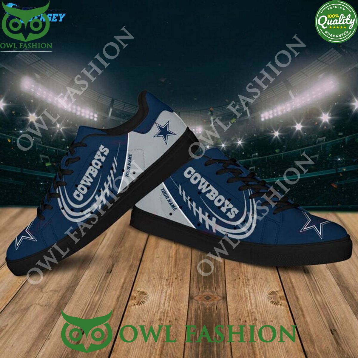 Ideafootwear Dallas Cowboys Skate Stan Shoes Sneakes For Men And Women