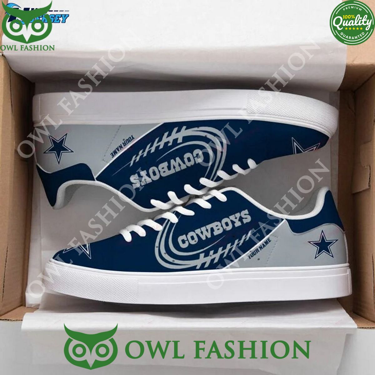 Ideafootwear Dallas Cowboys Skate Stan Shoes Sneakes For Men And Women