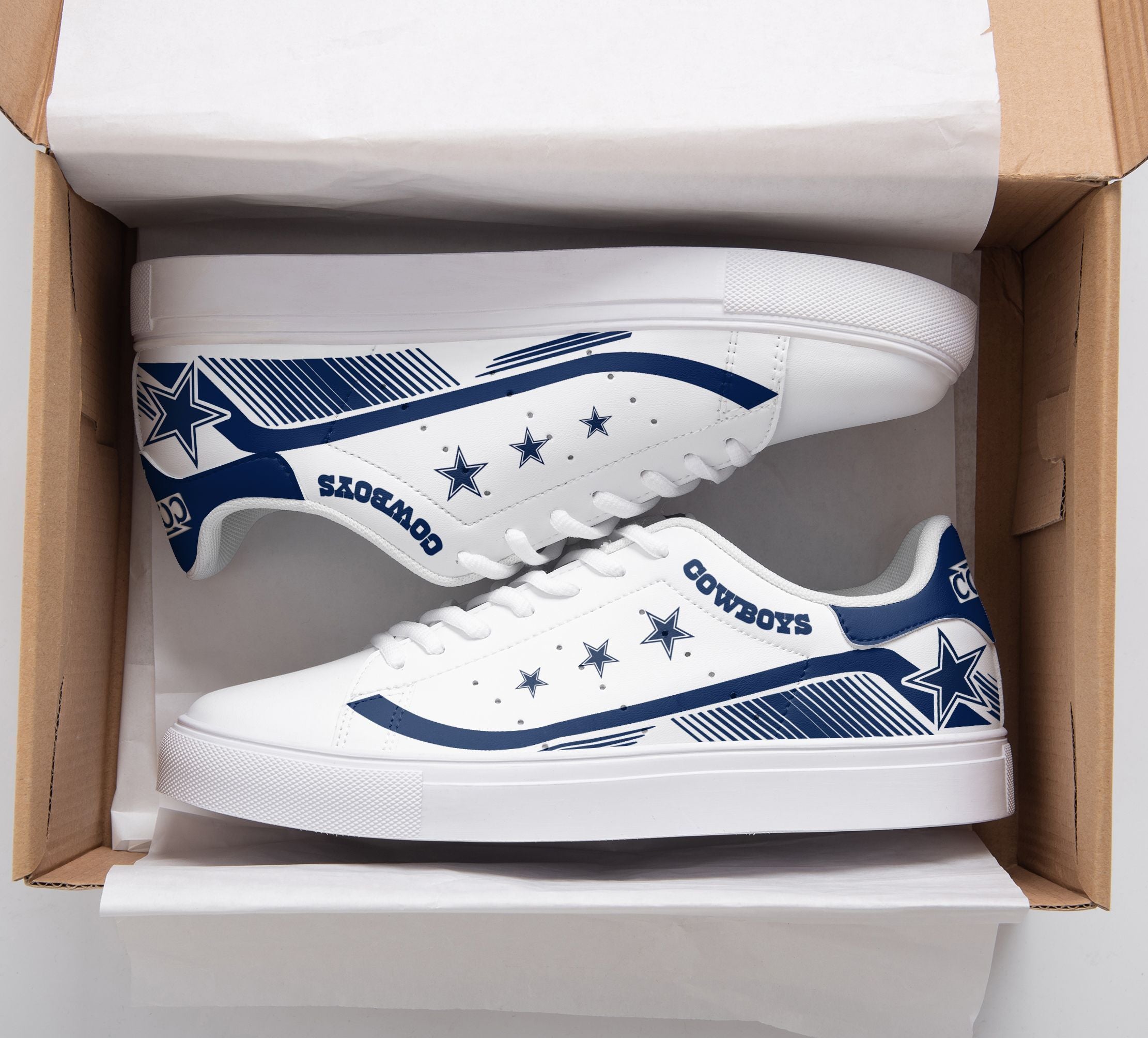 Ideafootwear Dallas Cowboys Skate Stan Shoes Sneakes For Men And Women