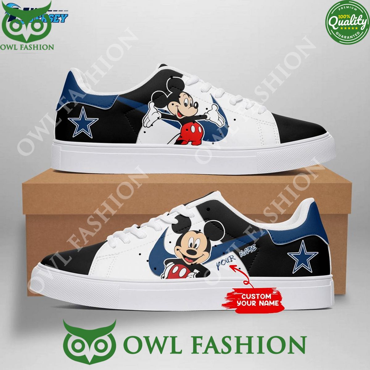 Ideafootwear Dallas Cowboys Skate Stan Shoes Sneakes For Men And Women