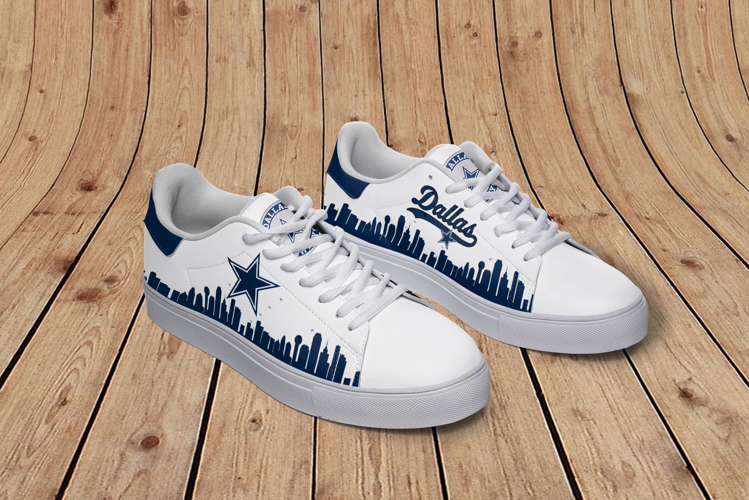 Ideafootwear Dallas Cowboys Skate Stan Shoes Sneakes For Men And Women