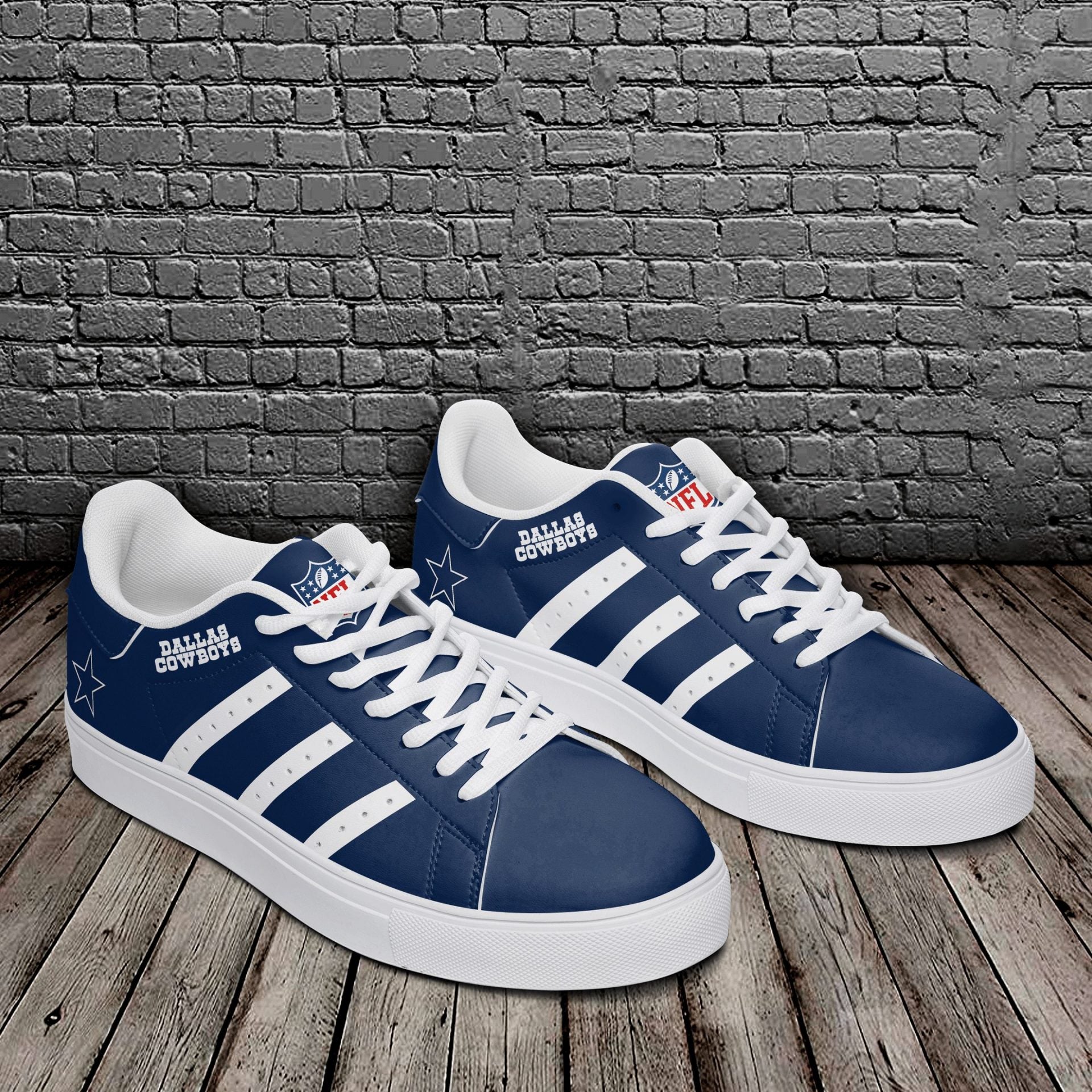 Ideafootwear Dallas Cowboys Skate Stan Shoes Sneakes For Men And Women
