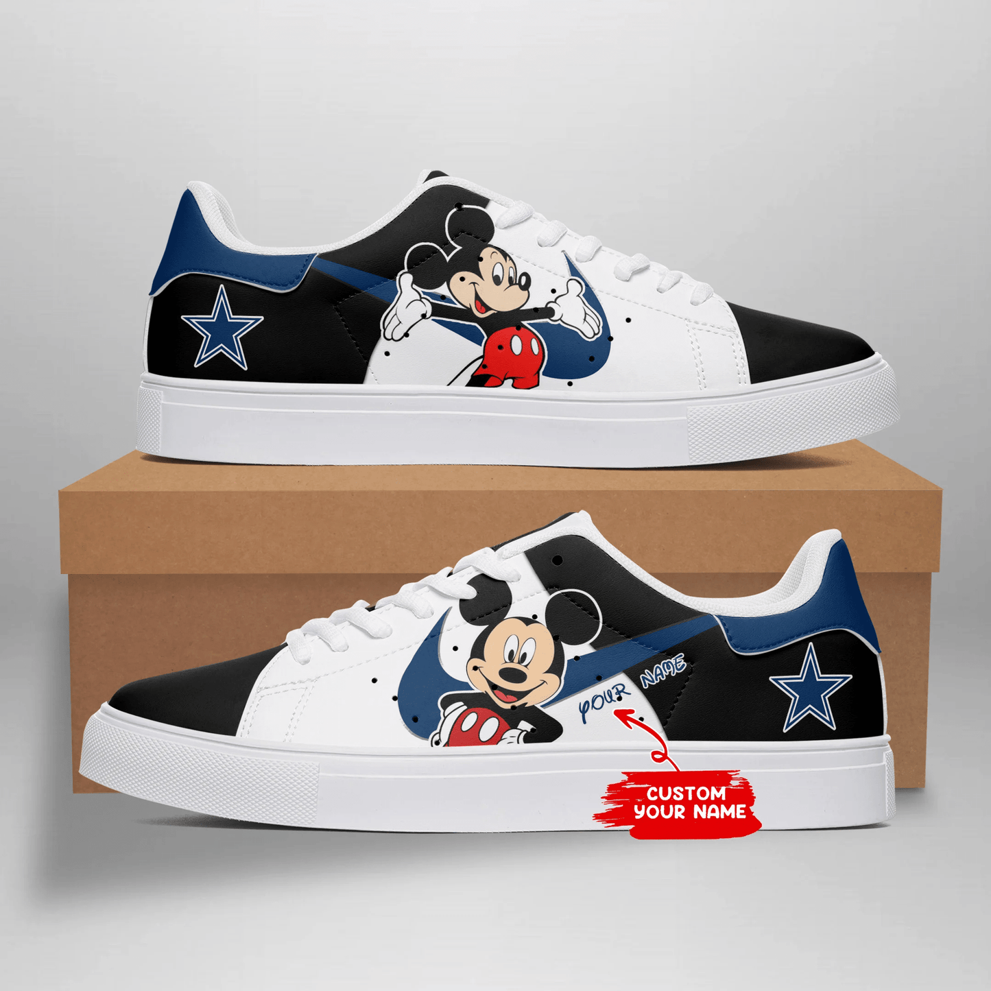 Ideafootwear Dallas Cowboys Skate Stan Shoes Sneakes For Men And Women