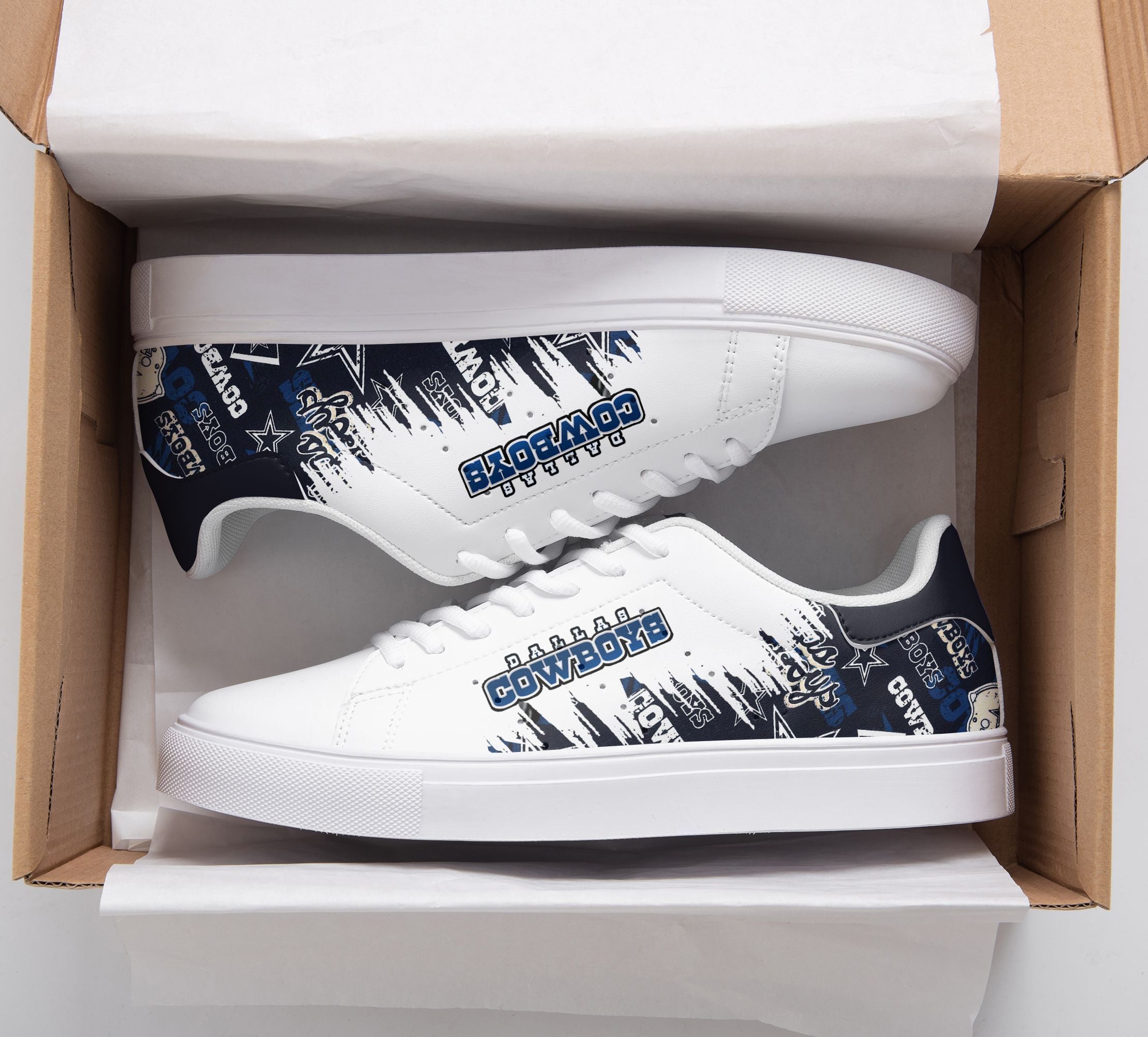 Ideafootwear Dallas Cowboys Skate Stan Shoes Sneakes For Men And Women