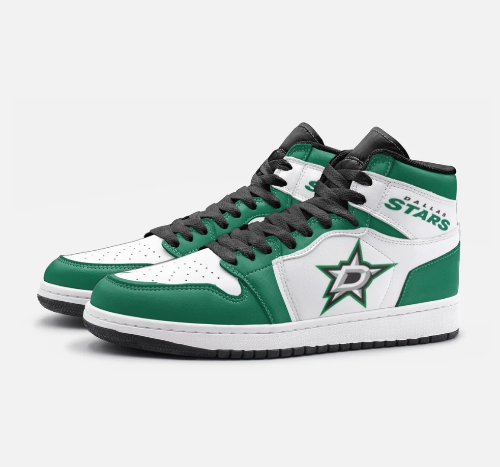 Ideafootwear Dallas Stars AJ1 High Sneakers Shoes For Men And Women