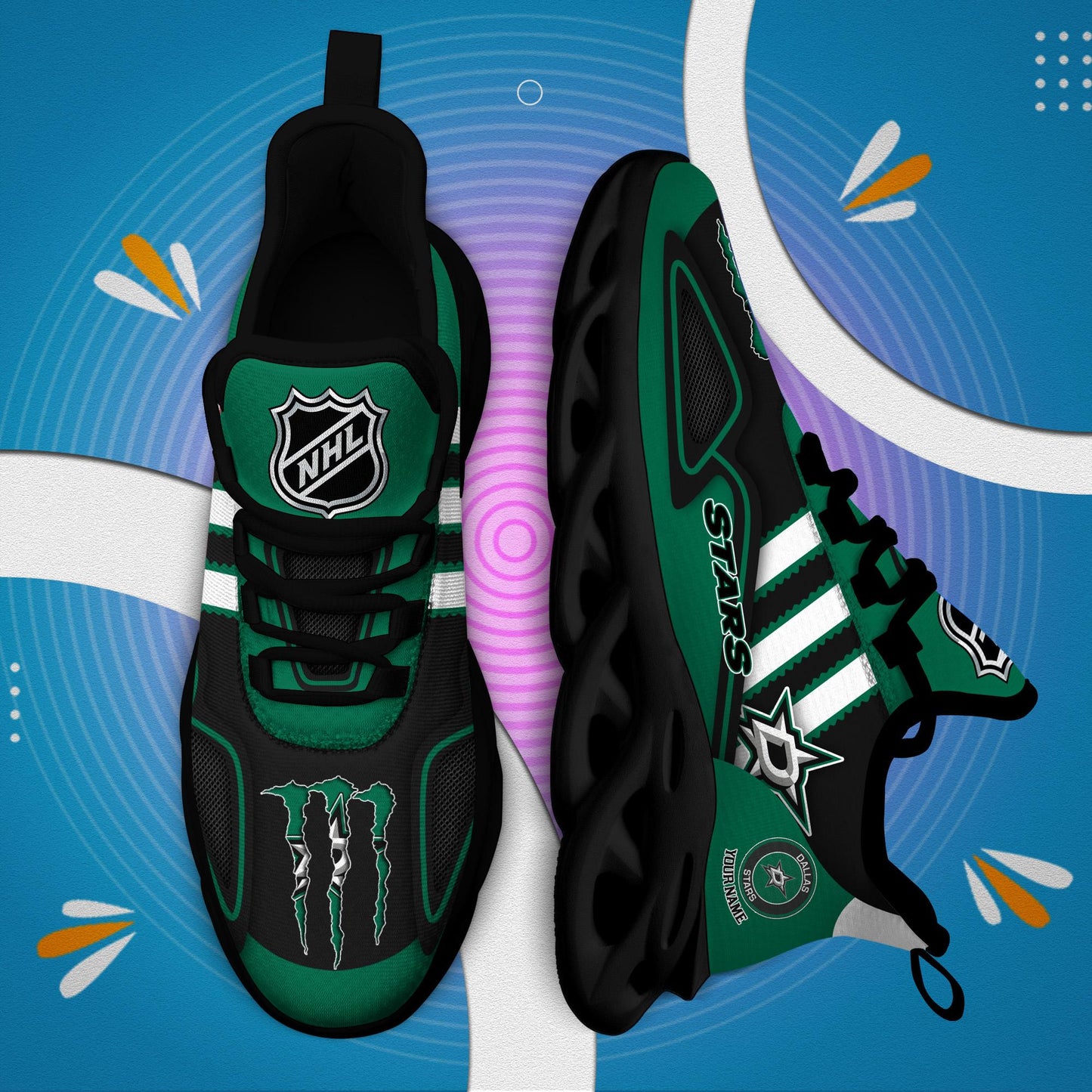 Ideafootwear Dallas Stars Max Soul Shoes Sneakers For Men And Women