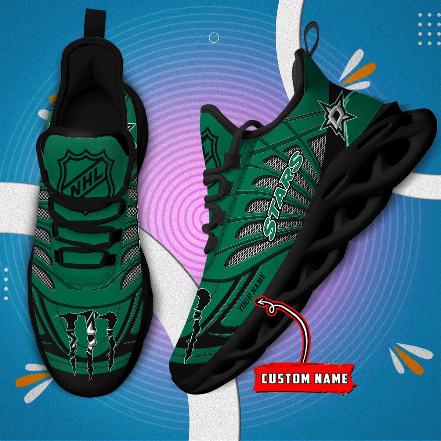 Ideafootwear Dallas Stars Max Soul Shoes Sneakers For Men And Women