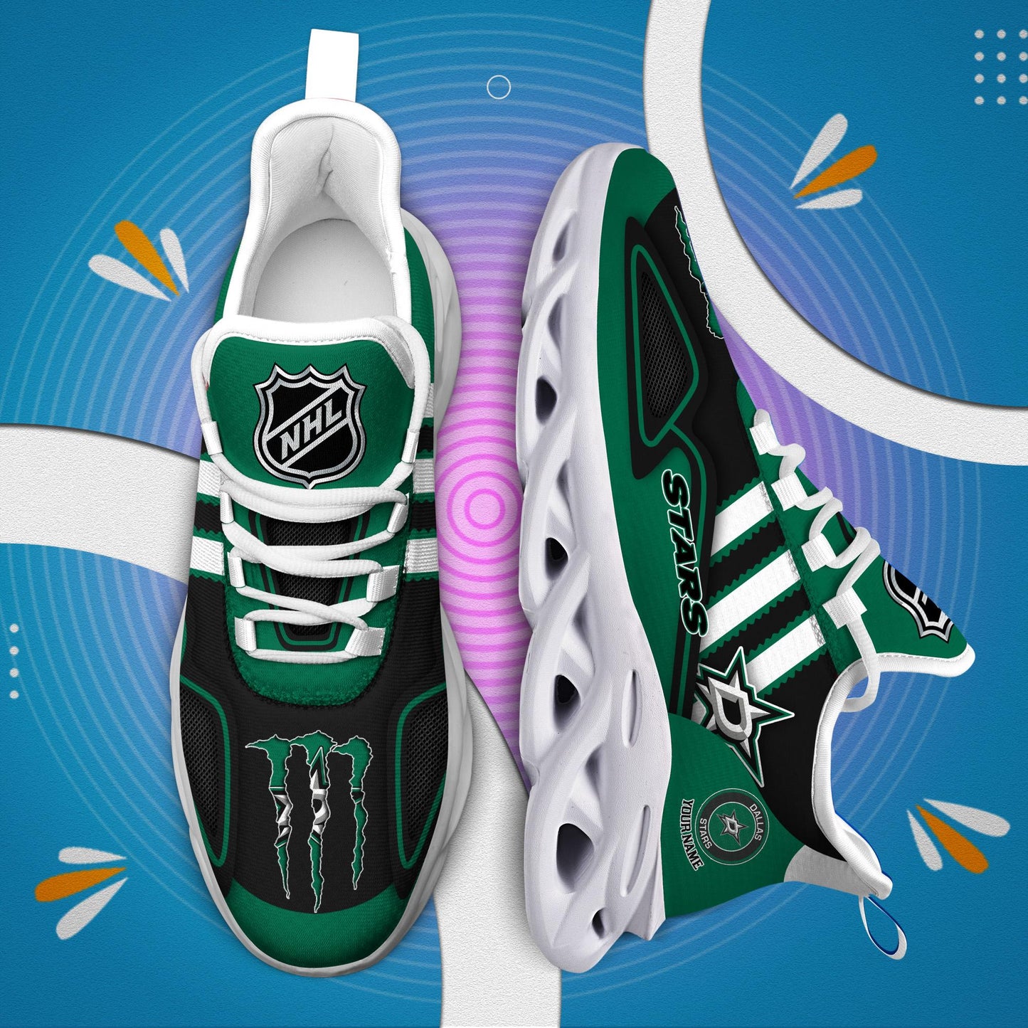 Ideafootwear Dallas Stars Max Soul Shoes Sneakers For Men And Women