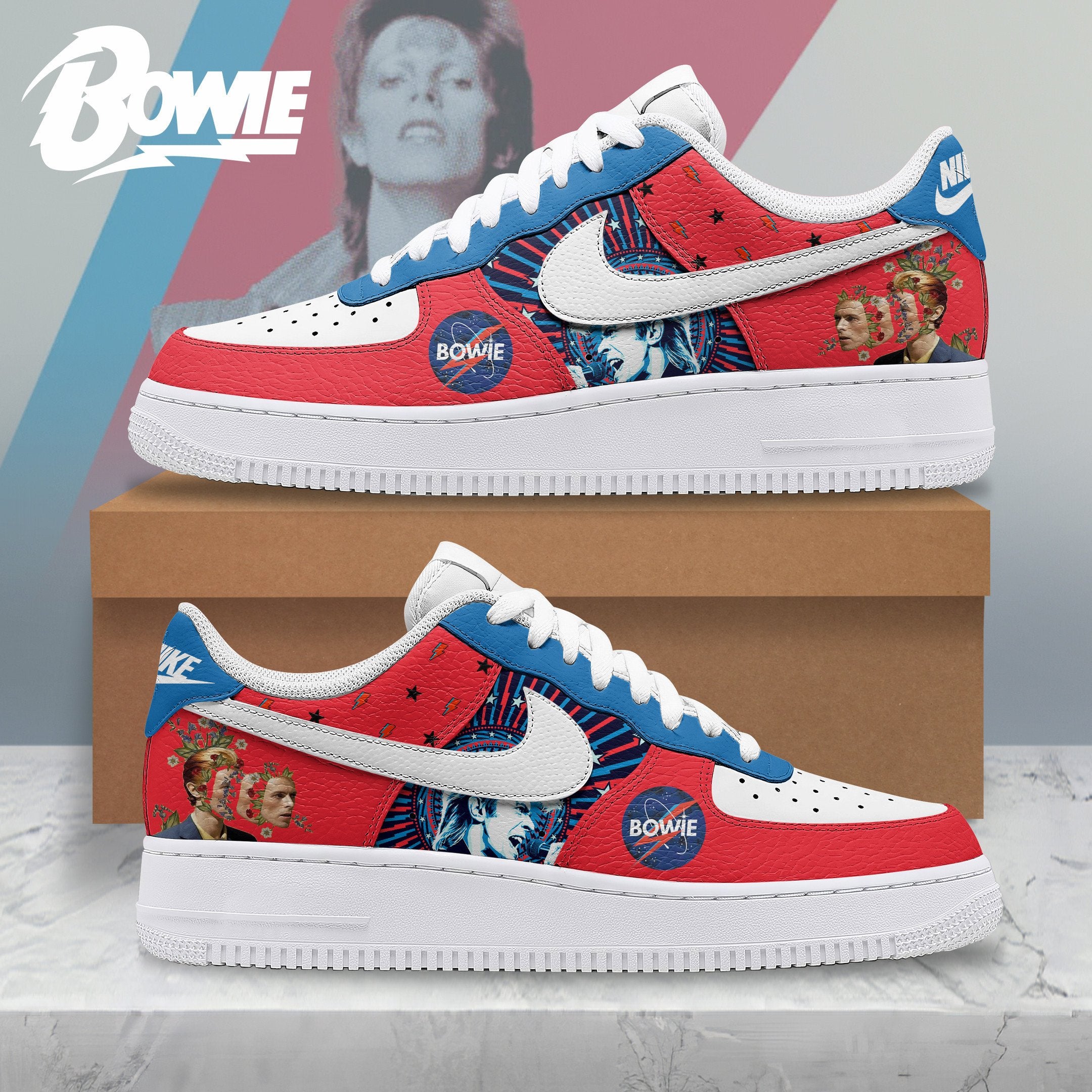 Ideafootwear David Bowie Air Low-Top Sneakers Shoes For Men And Women