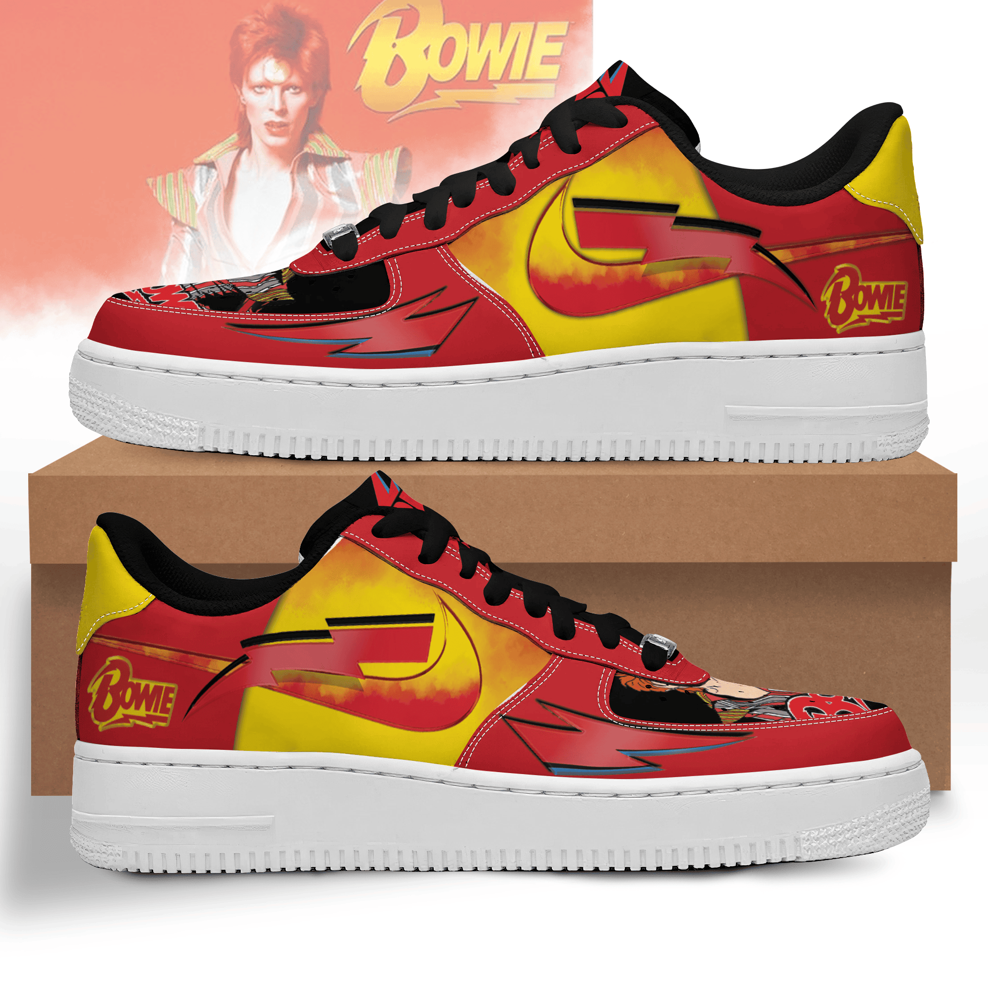 Ideafootwear David Bowie Air Low-Top Sneakers Shoes For Men And Women