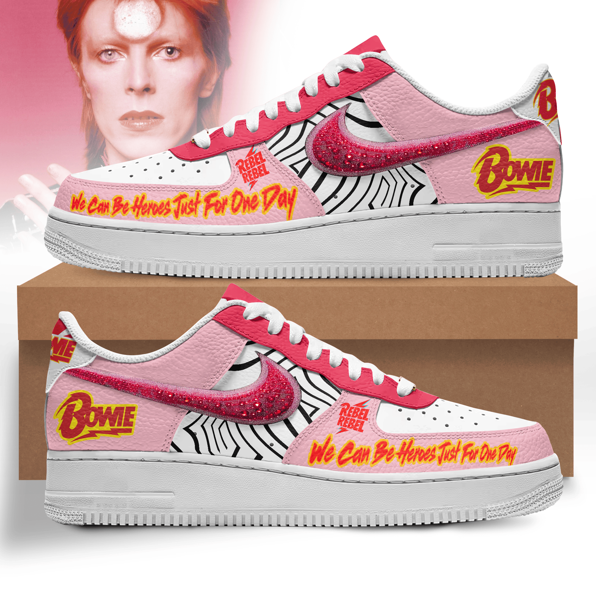 Ideafootwear David Bowie Air Low-Top Sneakers Shoes For Men And Women