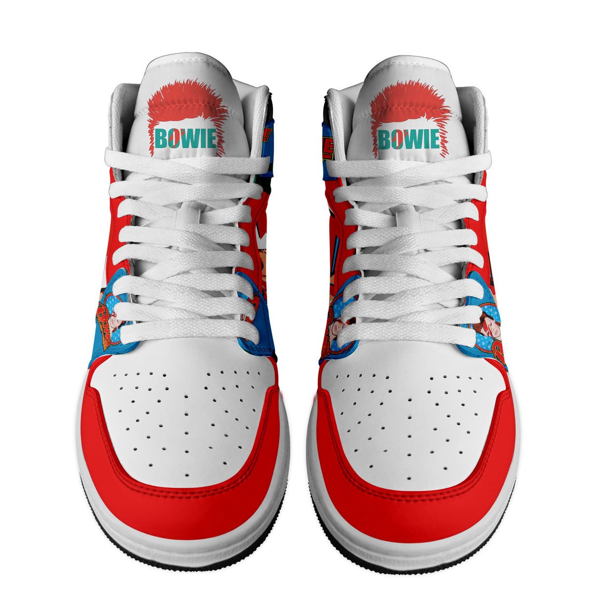 Ideafootwear David Bowie AJ1 High Sneakers Shoes For Men And Women