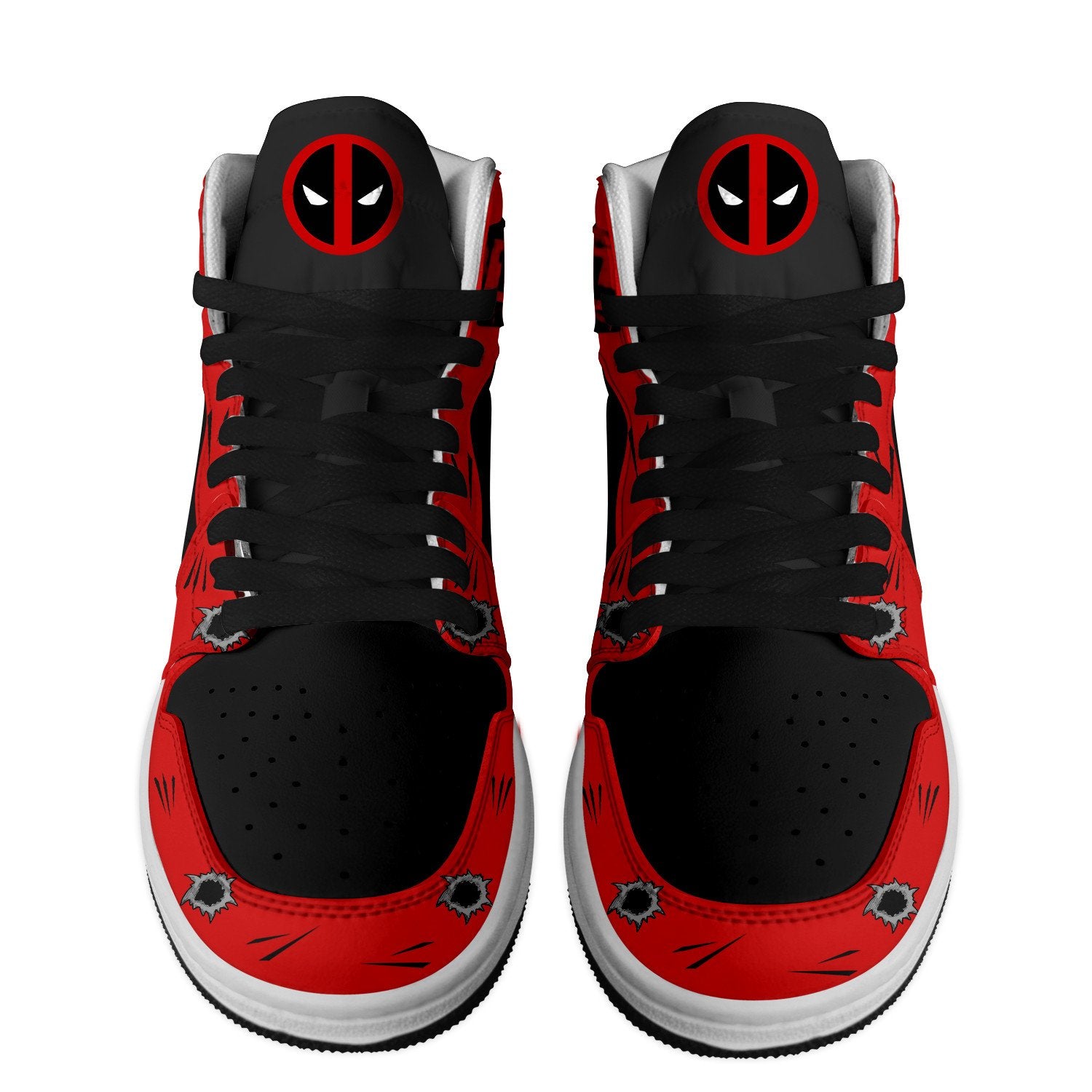 Ideafootwear Deadpool AJ1 High Sneakers Shoes For Men And Women