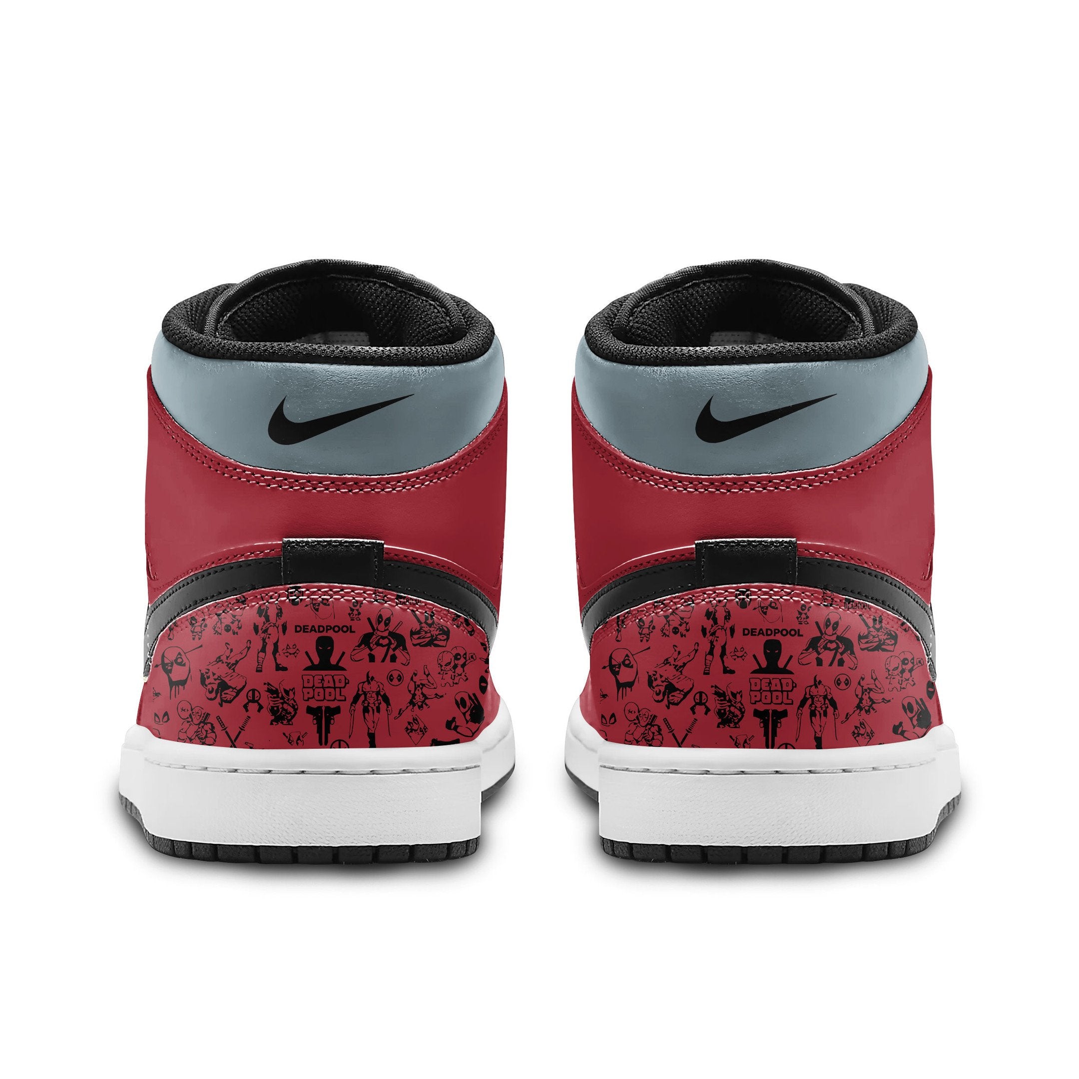 Ideafootwear Deadpool AJ1 High Sneakers Shoes For Men And Women