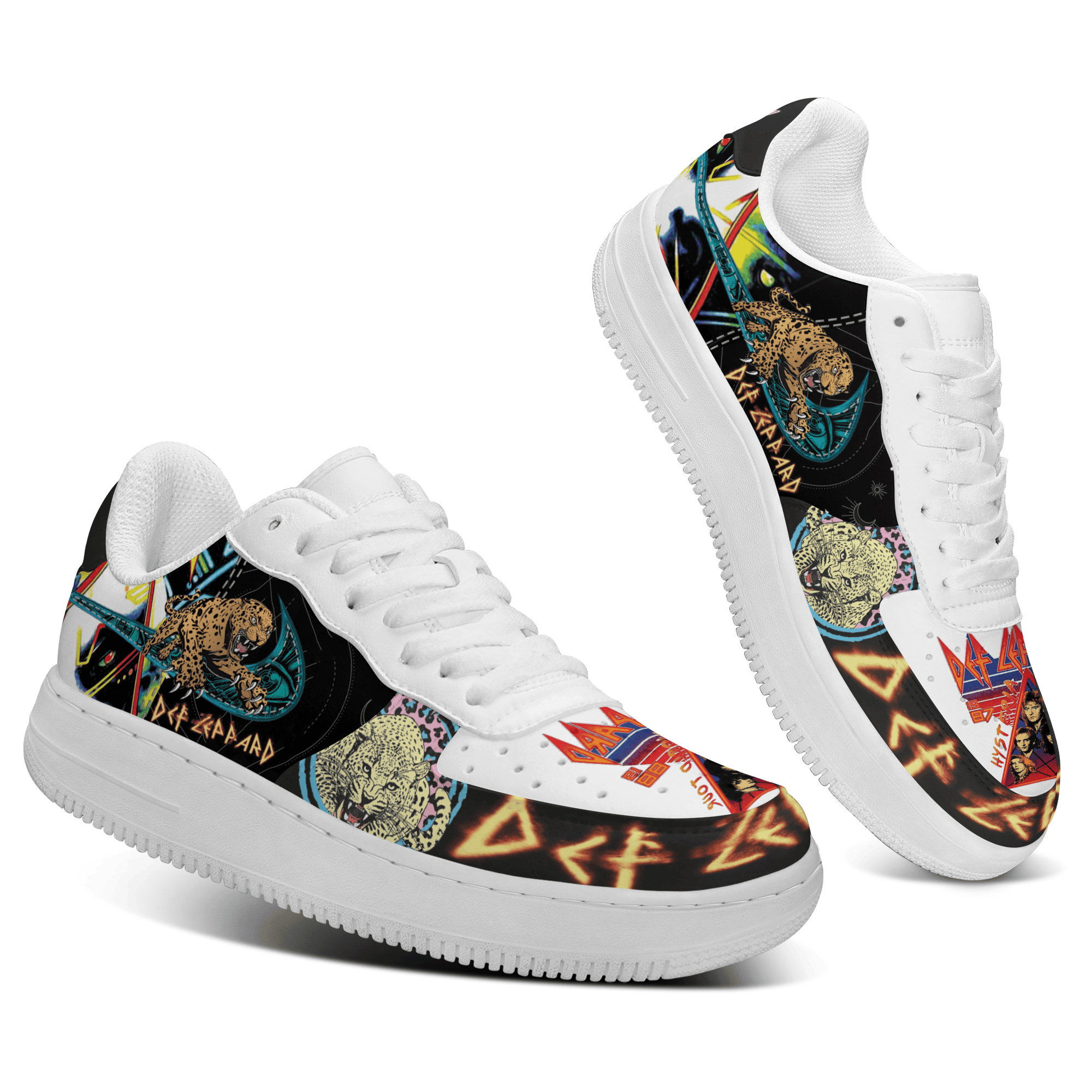 Ideafootwear Def Leppard Air Low-Top Sneakers Shoes For Men And Women